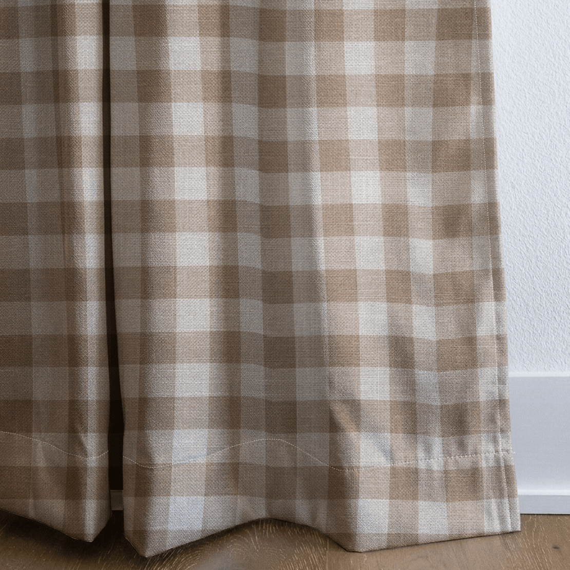 Jude Sand Gingham - Drapery - Lemon Park