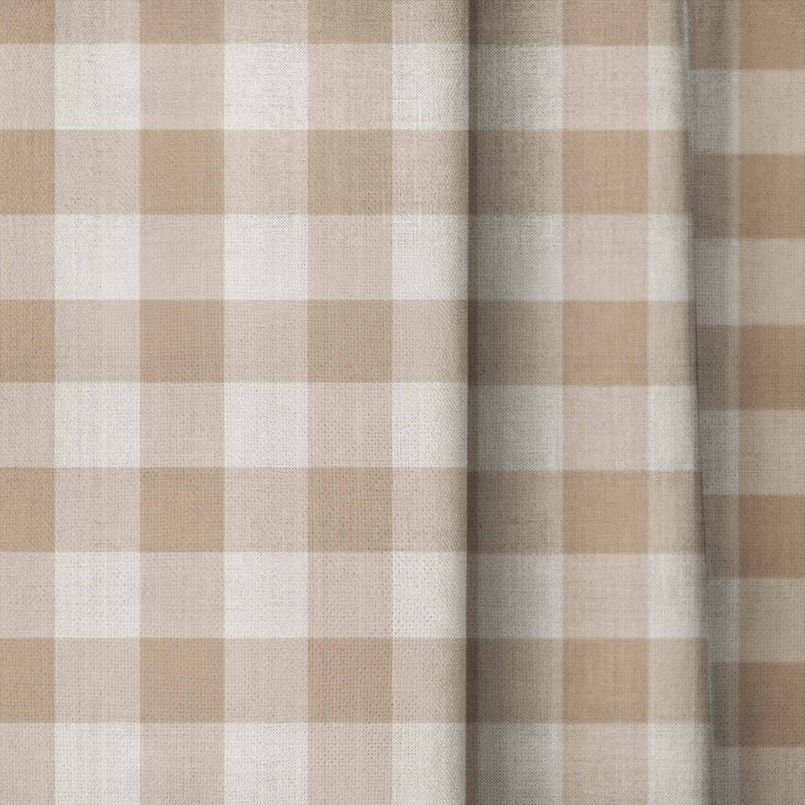 Jude Sand Gingham - Drapery - Lemon Park
