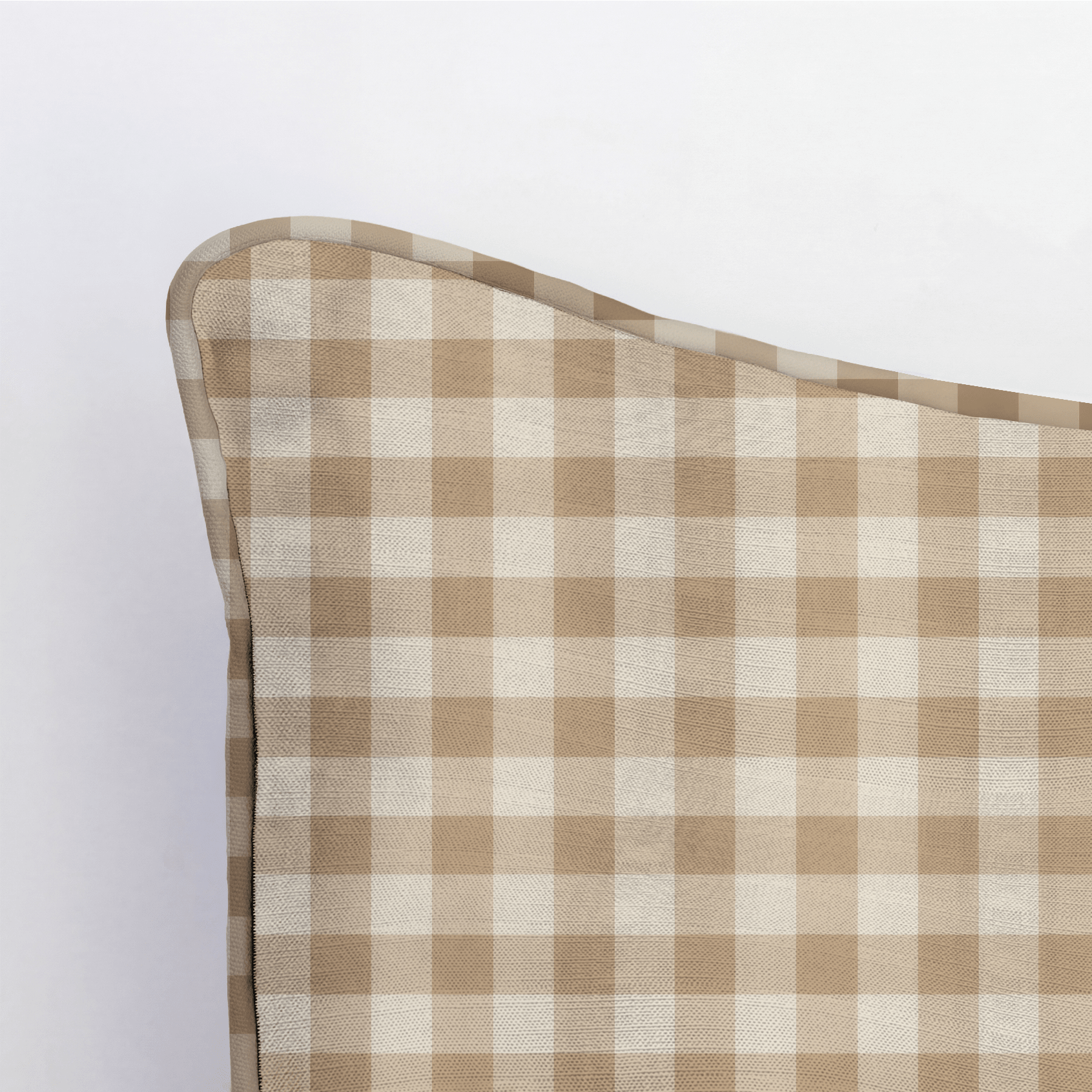 Jude Sand Gingham Throw Pillow - Lemon Park