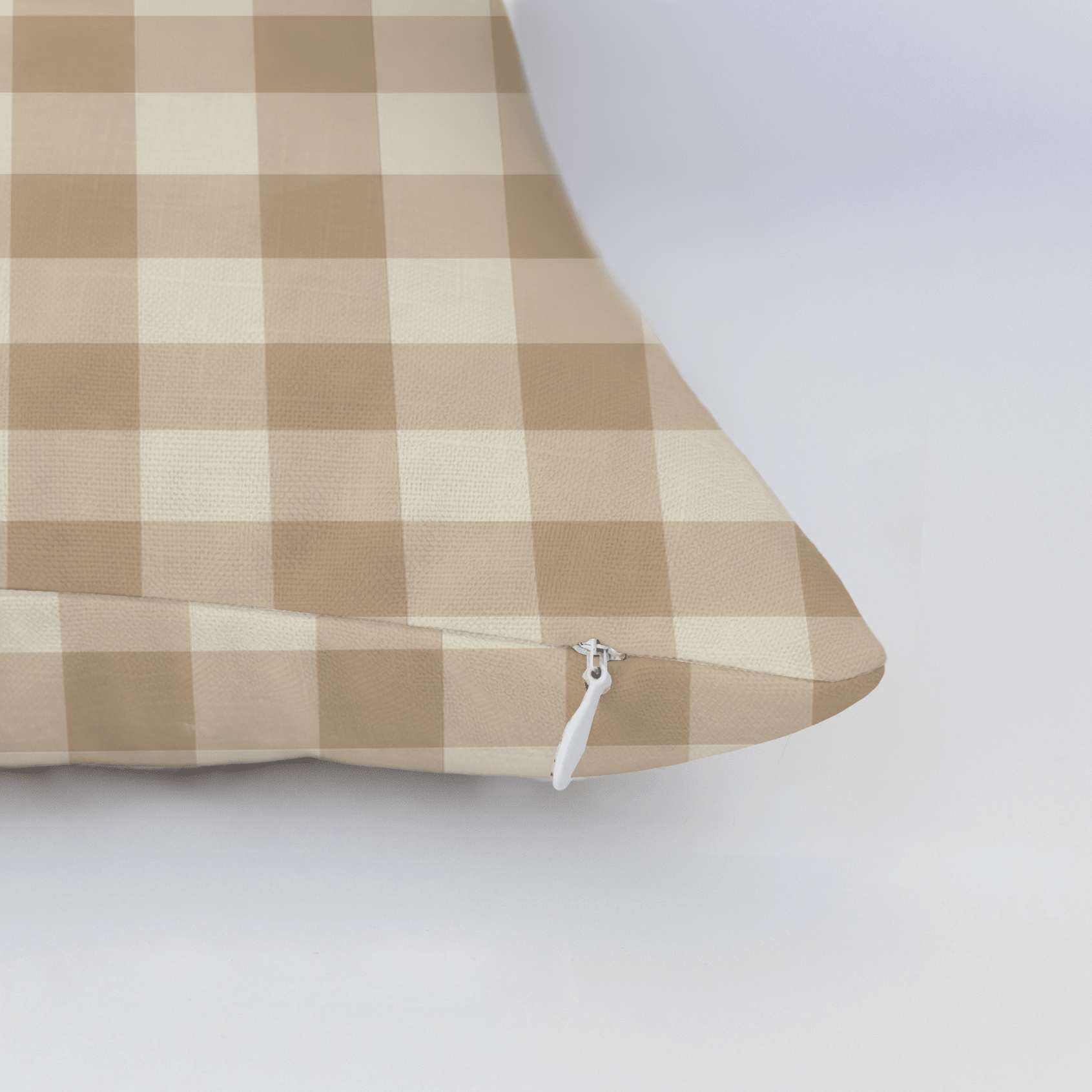 Jude Sand Gingham Throw Pillow - Lemon Park
