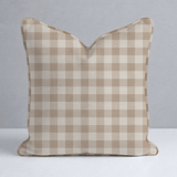 Jude Sand Gingham Throw Pillow - Lemon Park