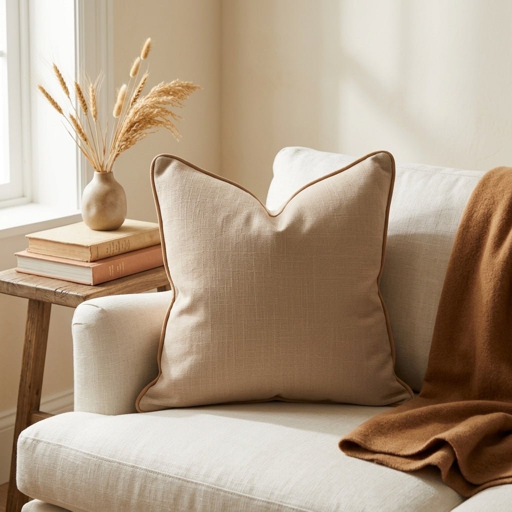 Jude Sand Throw Pillow - Lemon Park