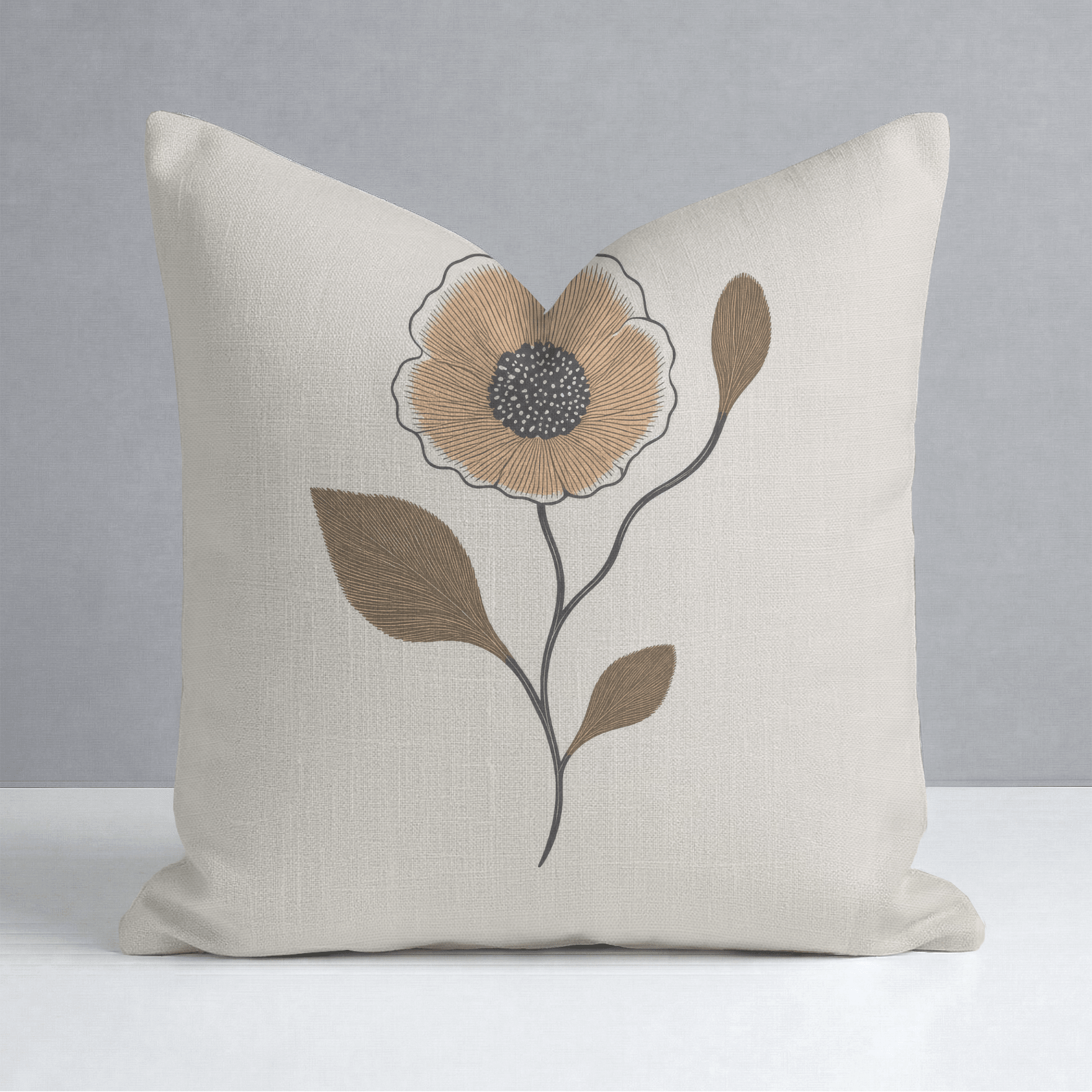 Jude Stem Throw Pillow - Lemon Park