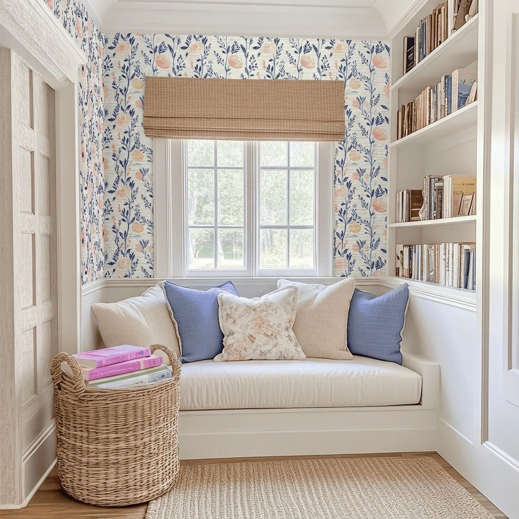 Juliana Faux Grasscloth Wallpaper - Lemon Park