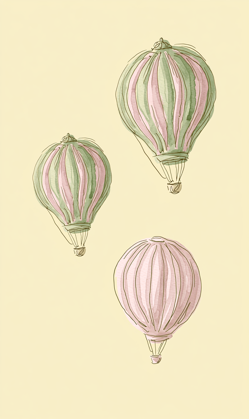 Juliet's Garden Easter Hot Air Balloon Study - Tapestry - Lemon Park
