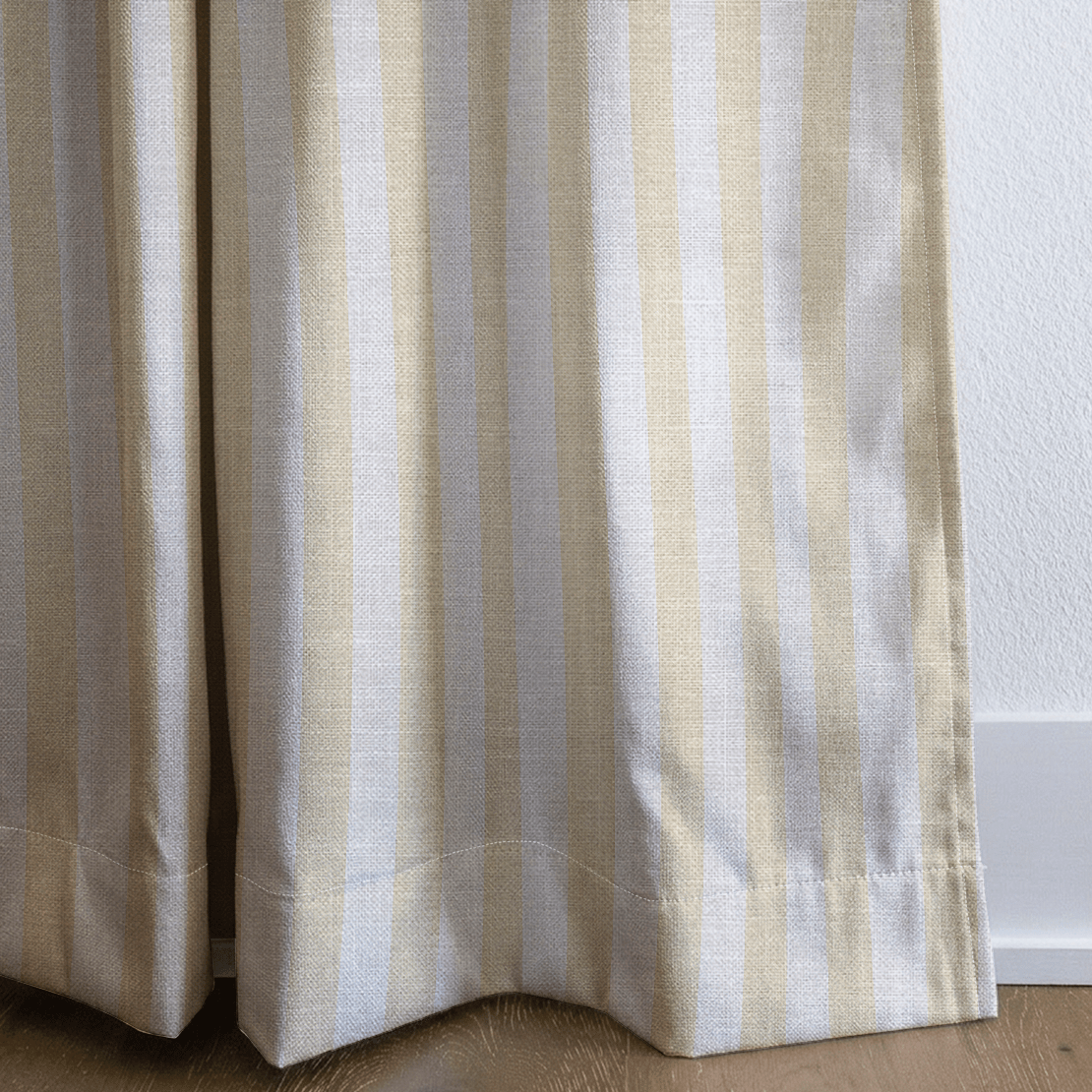 Juliet's Garden Easter Yellow Stripe - Drapery - Lemon Park