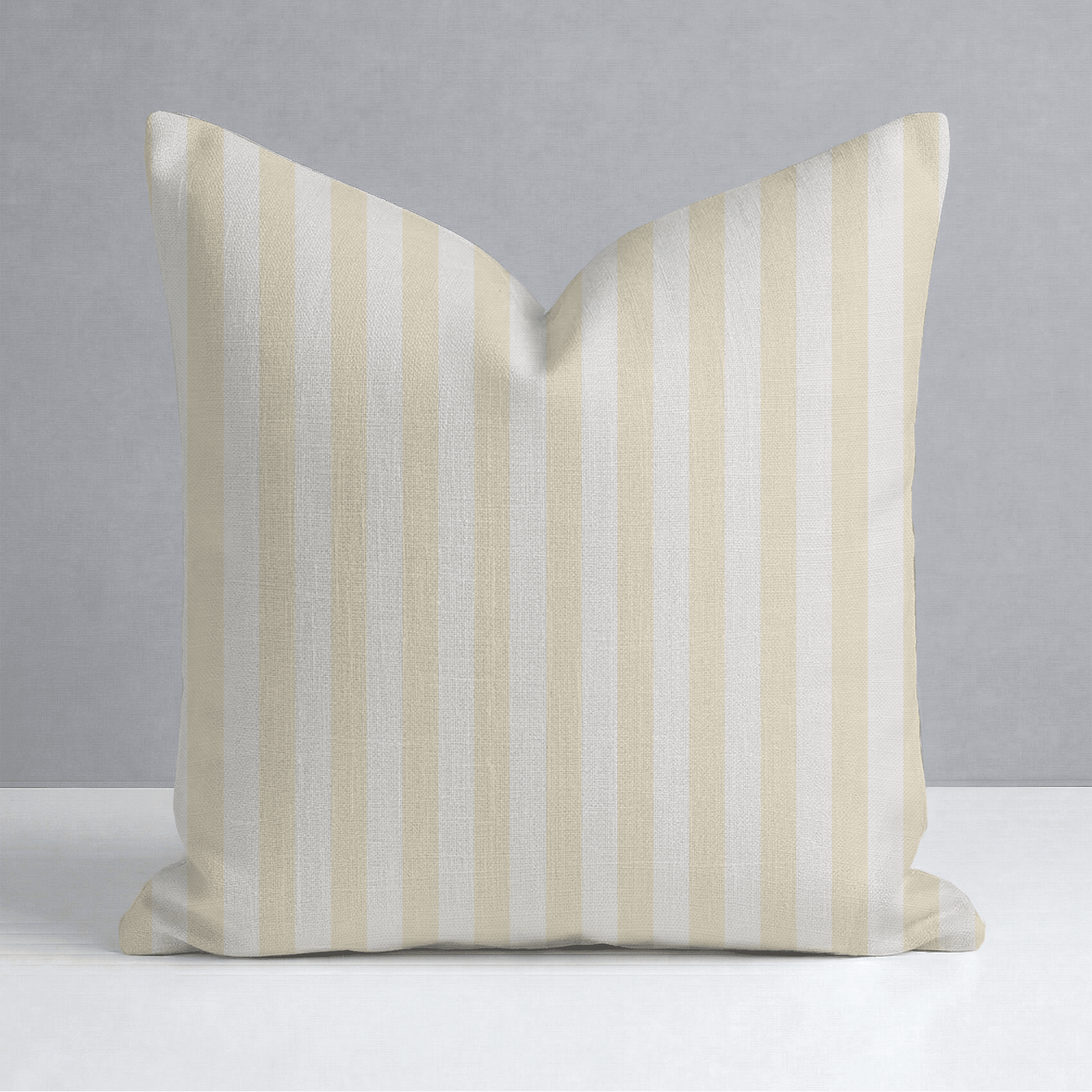 Juliet's Garden Easter Yellow Stripe Throw Pillow - Lemon Park