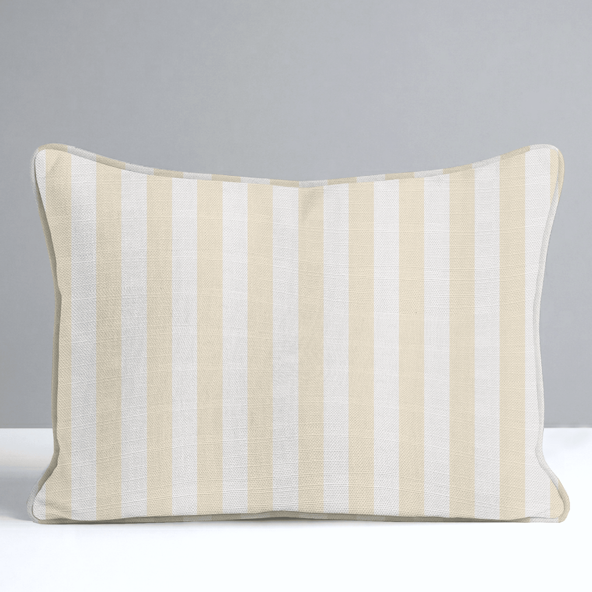 Juliet's Garden Easter Yellow Stripe Throw Pillow - Lemon Park