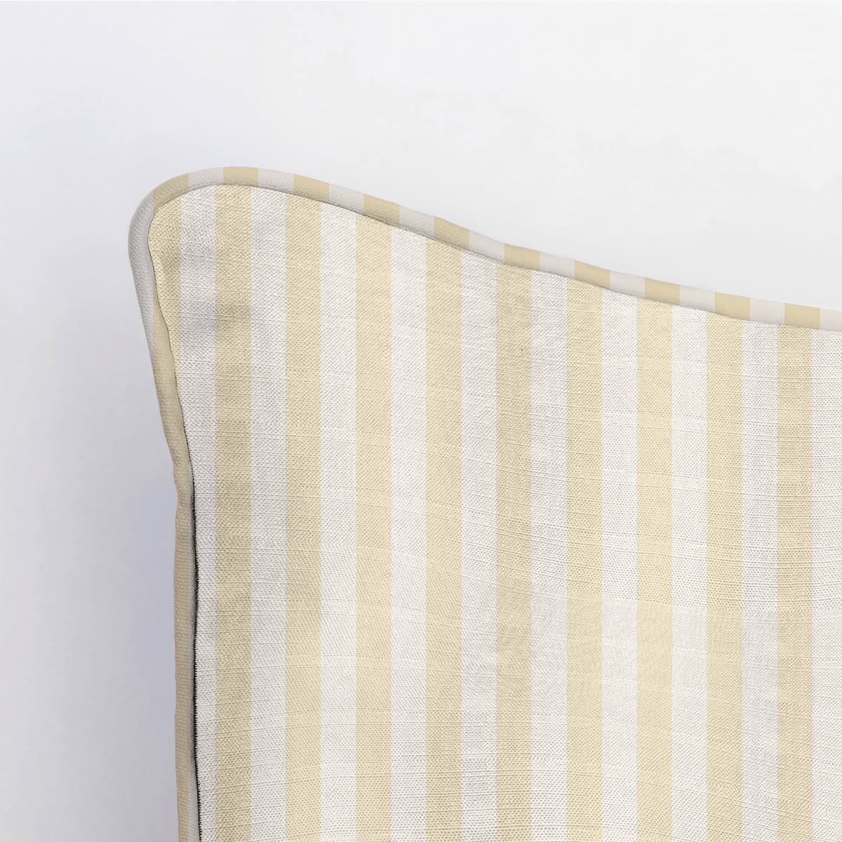 Juliet's Garden Easter Yellow Stripe Throw Pillow - Lemon Park