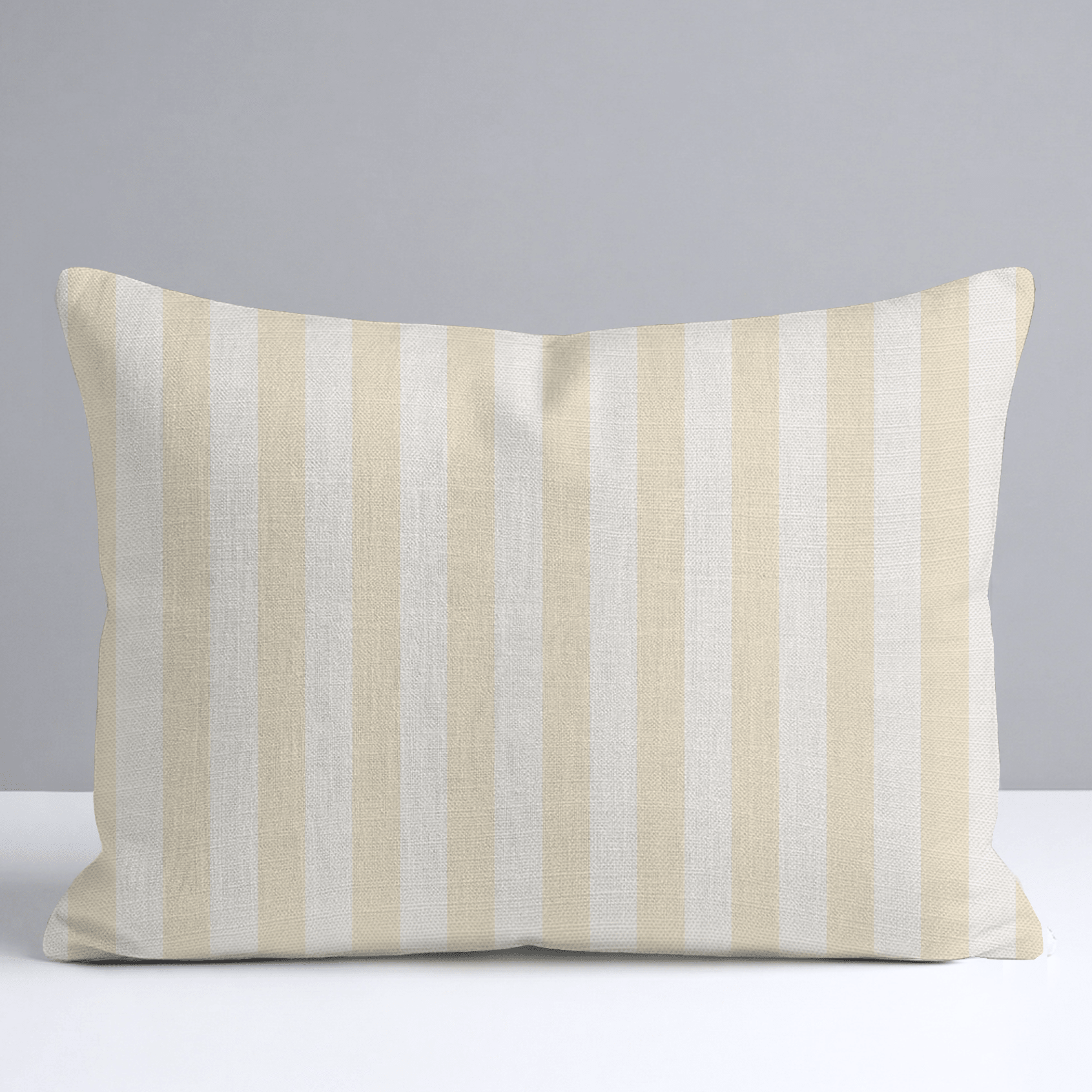 Juliet's Garden Easter Yellow Stripe Throw Pillow - Lemon Park