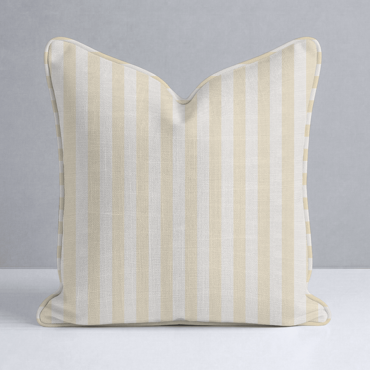 Juliet's Garden Easter Yellow Stripe Throw Pillow - Lemon Park