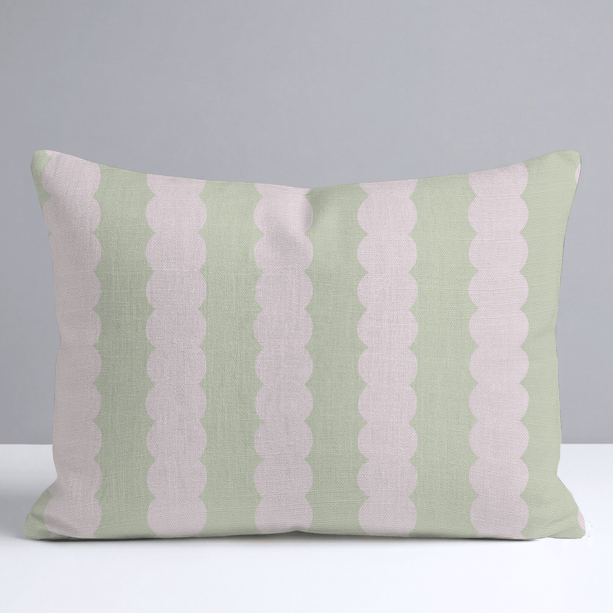 Juliet's Garden Pistachio and Bubble Stripe Throw Pillow - Lemon Park