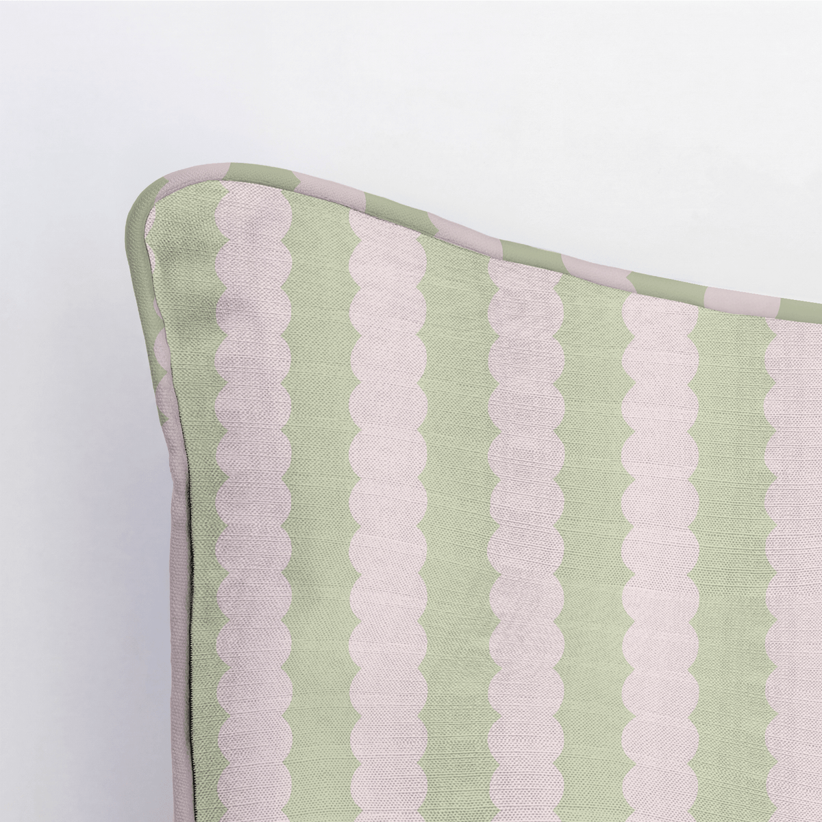 Juliet's Garden Pistachio and Bubble Stripe Throw Pillow - Lemon Park