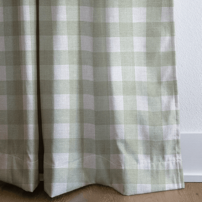 Juliet's Garden Pistachio Gingham - Drapery - Lemon Park