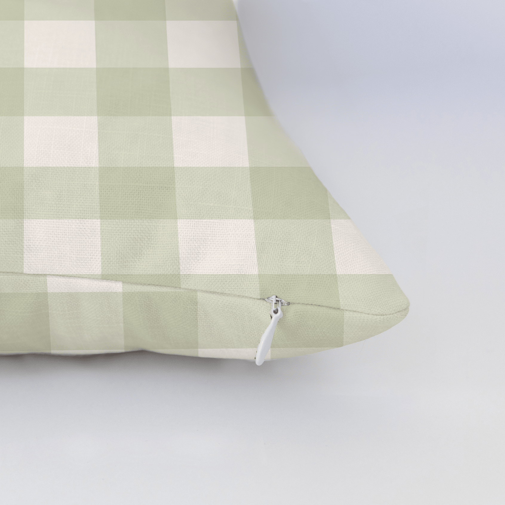 Juliet's Garden Pistachio Gingham Throw Pillow - Lemon Park