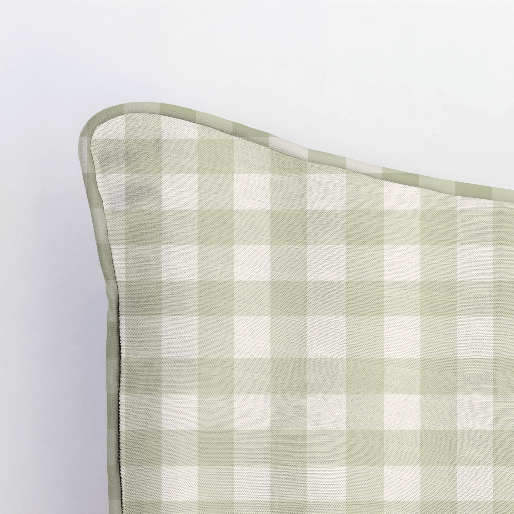 Juliet's Garden Pistachio Gingham Throw Pillow - Lemon Park