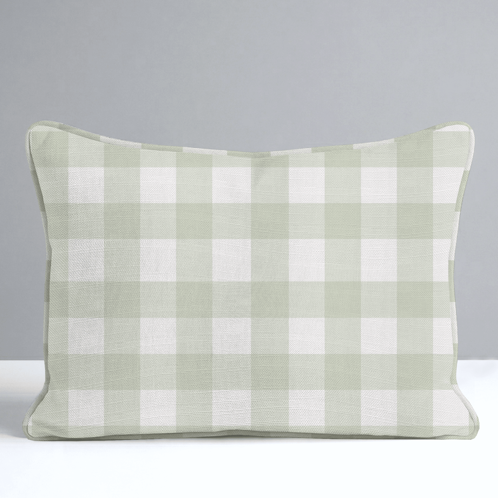 Juliet's Garden Pistachio Gingham Throw Pillow - Lemon Park