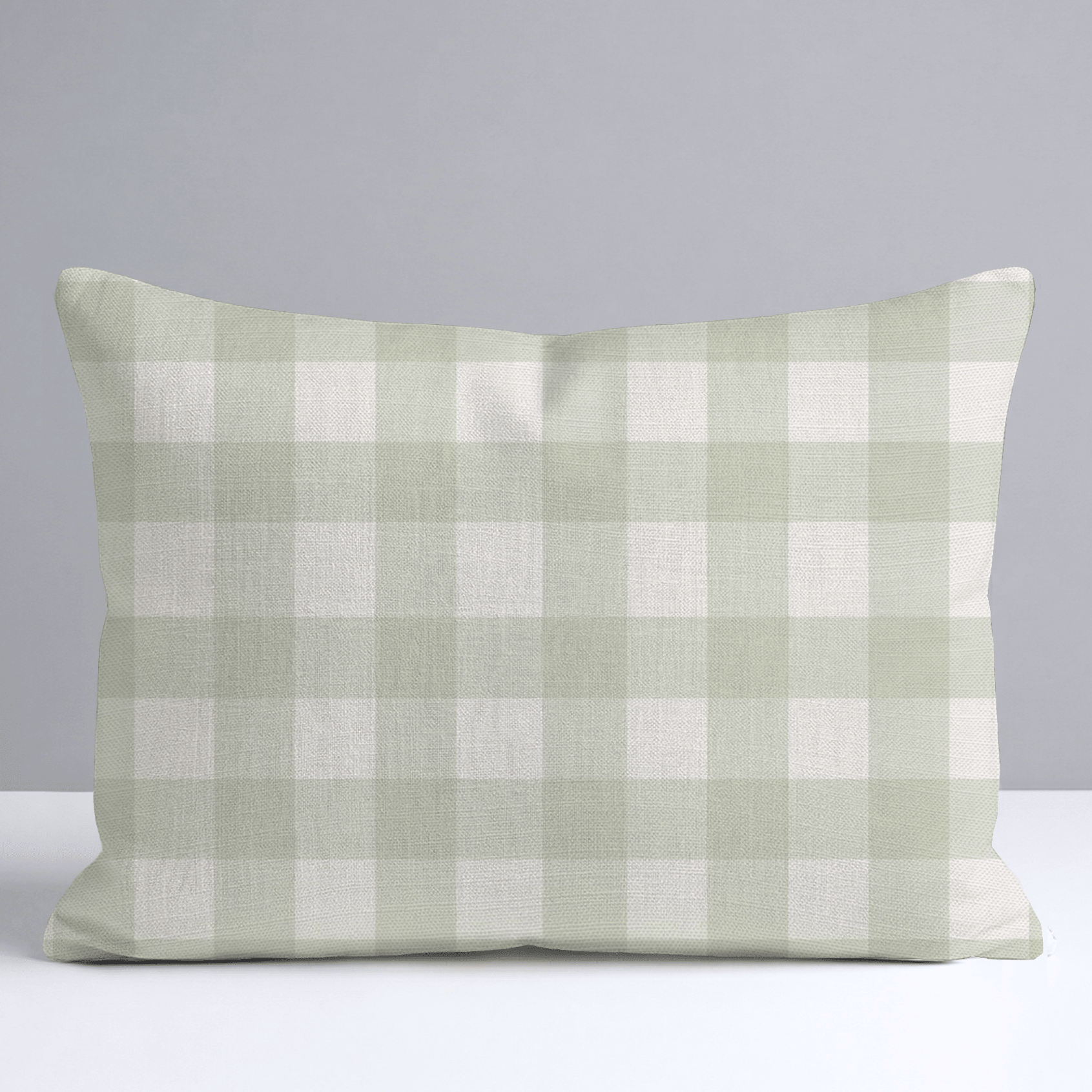 Juliet's Garden Pistachio Gingham Throw Pillow - Lemon Park