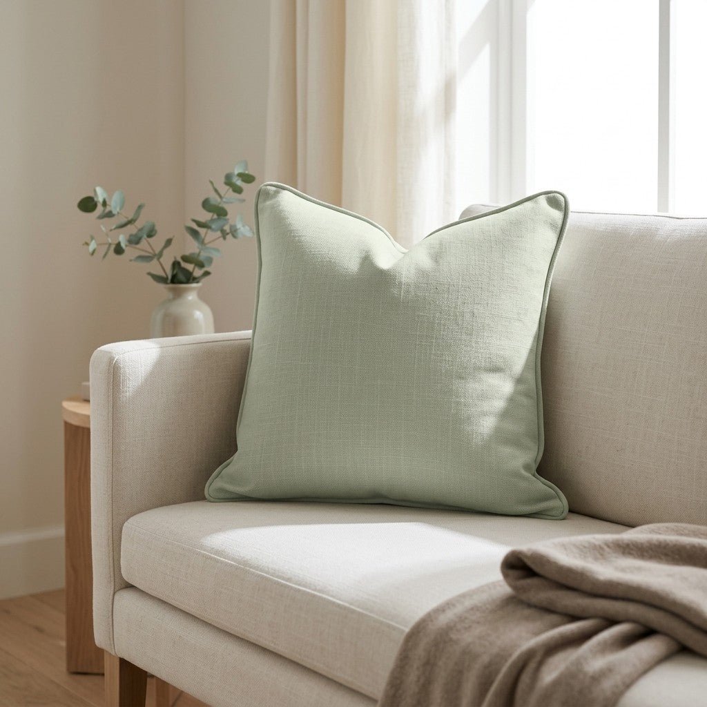 Juliet's Garden Pistachio Throw Pillow - Lemon Park