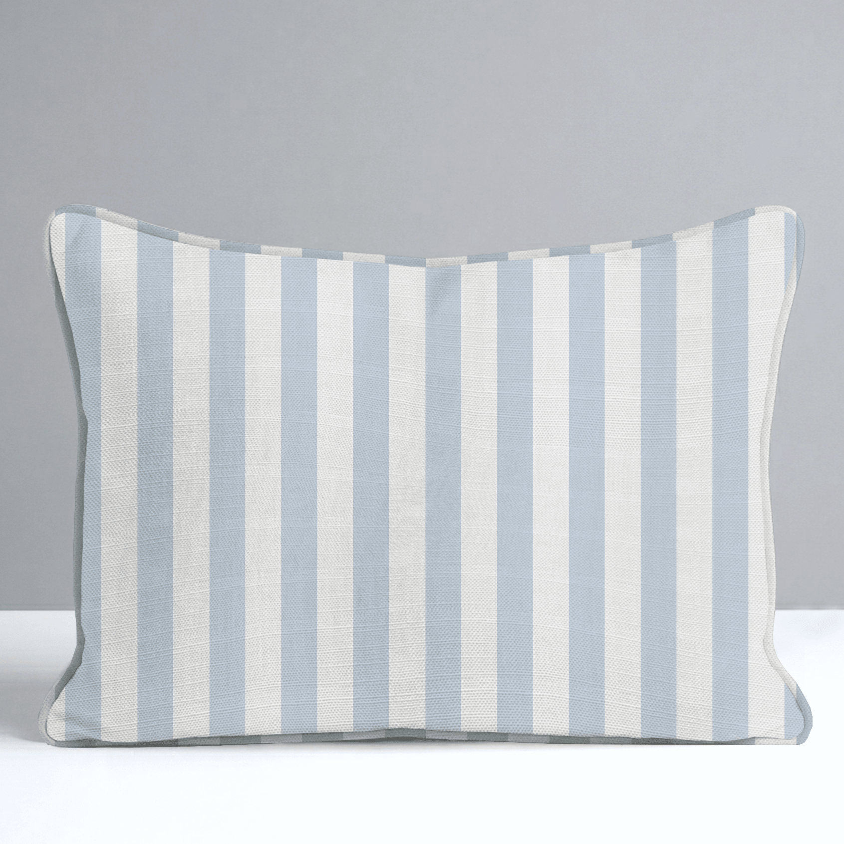 Juliet's Garden Robin Blue Stripe Throw Pillow - Lemon Park