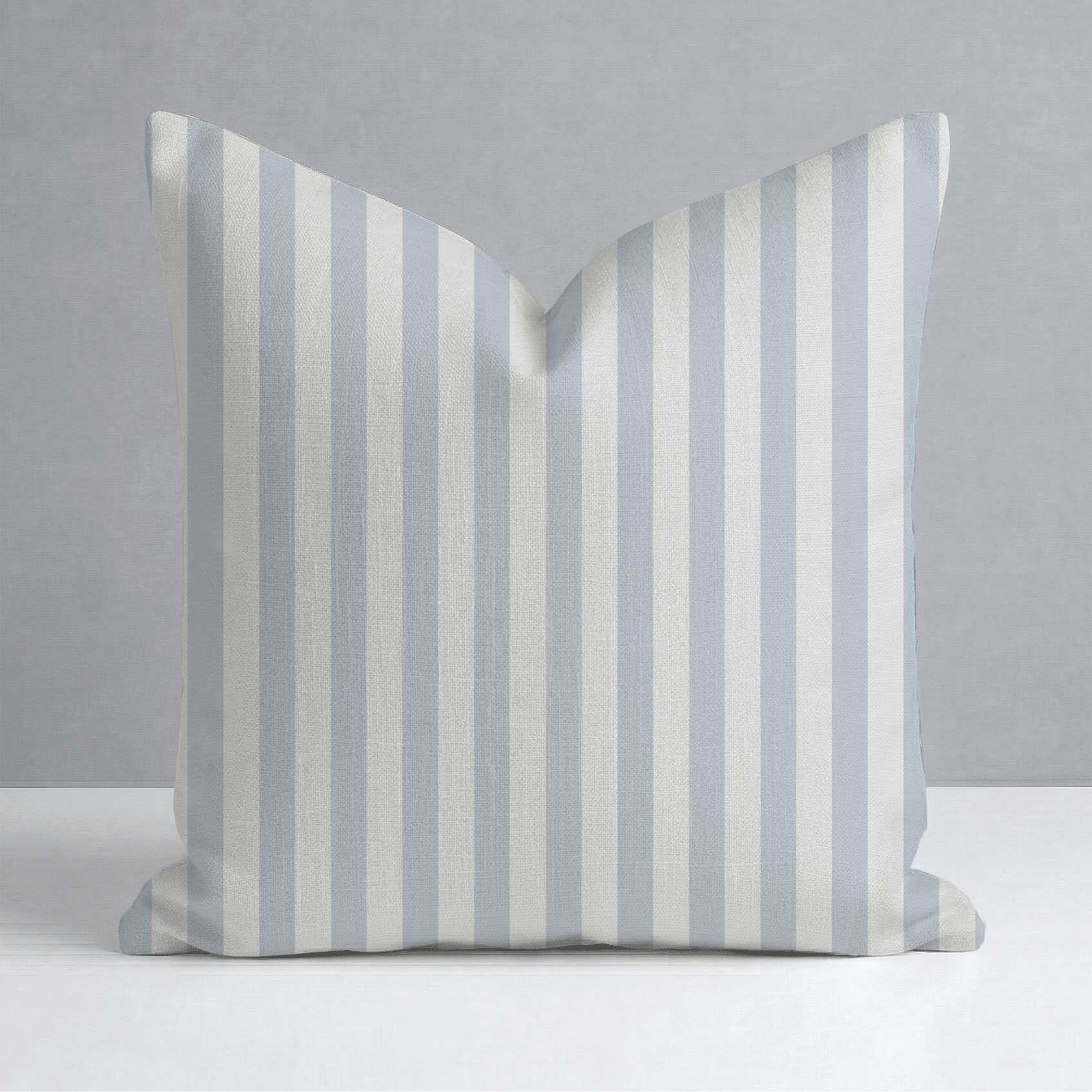 Juliet's Garden Robin Blue Stripe Throw Pillow - Lemon Park