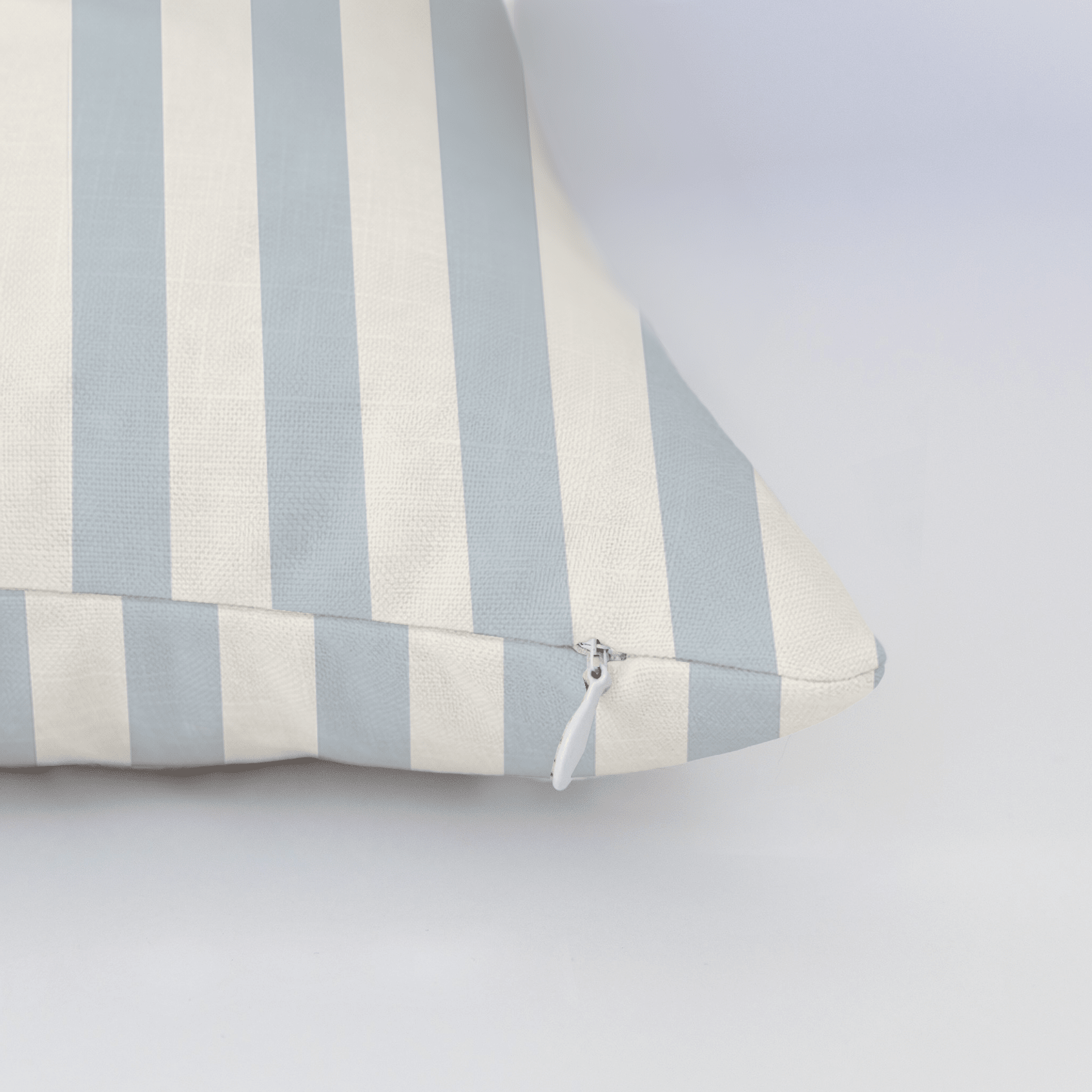Juliet's Garden Robin Blue Stripe Throw Pillow - Lemon Park