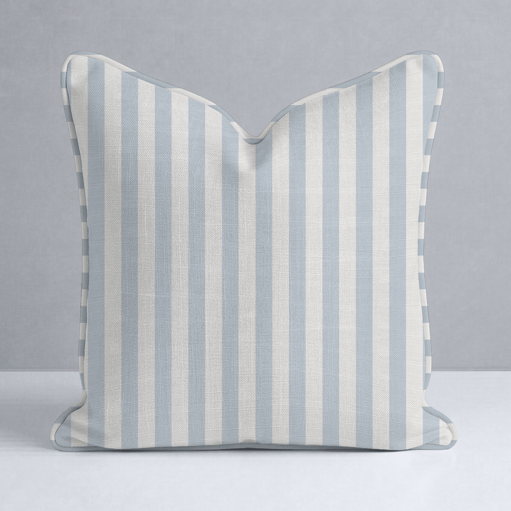 Juliet's Garden Robin Blue Stripe Throw Pillow - Lemon Park