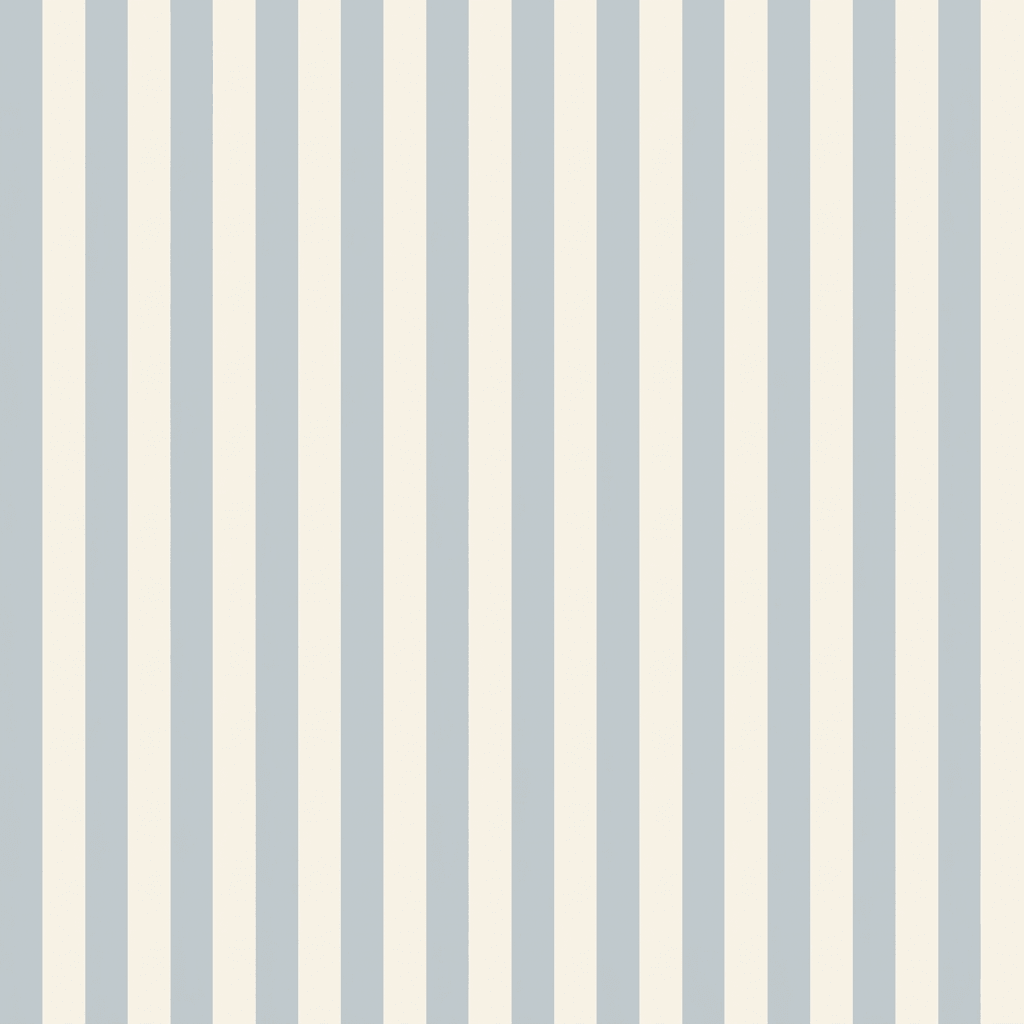 Juliet's Garden Robin Blue Stripe Wallpaper - Lemon Park