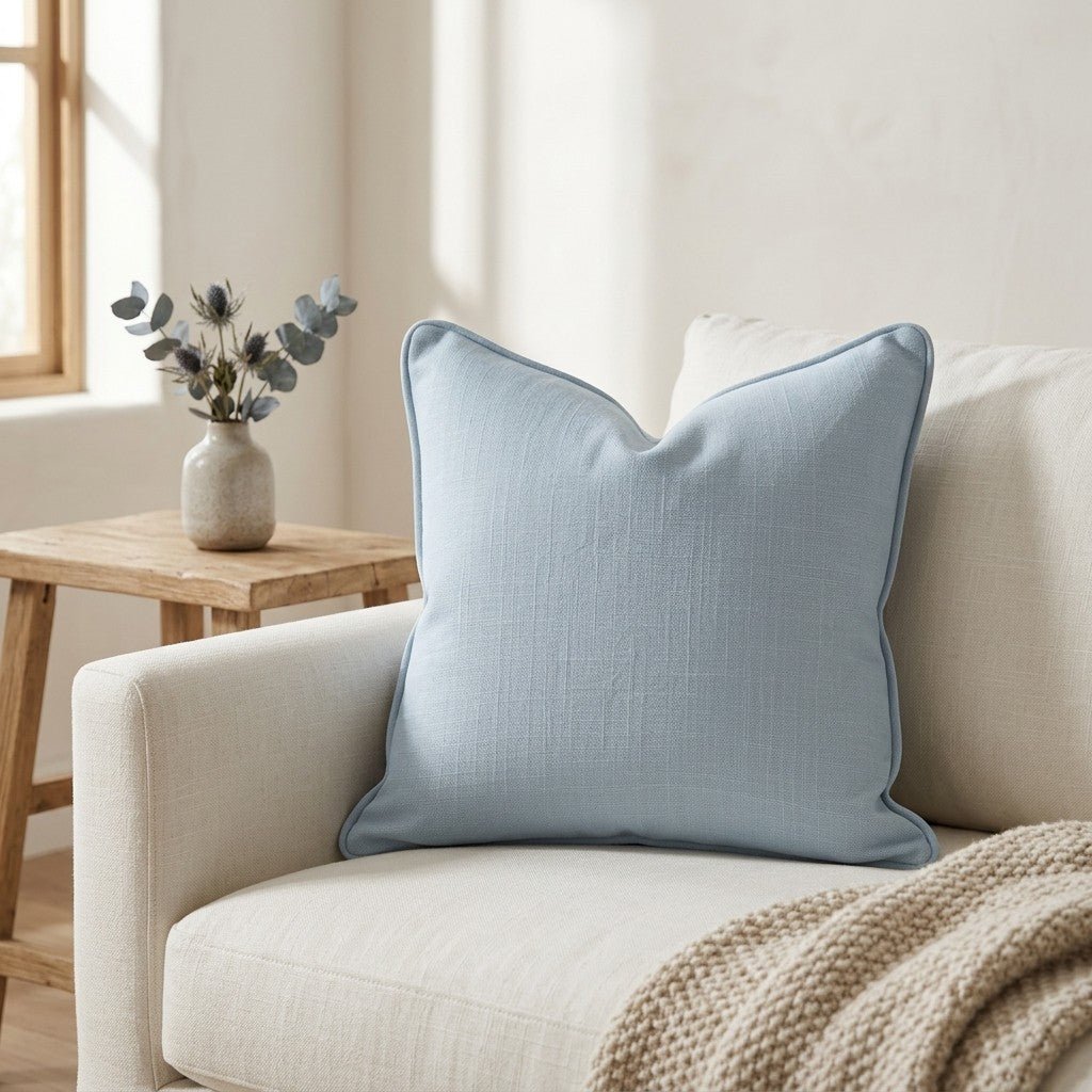 Juliet's Garden Robin Blue Throw Pillow - Lemon Park