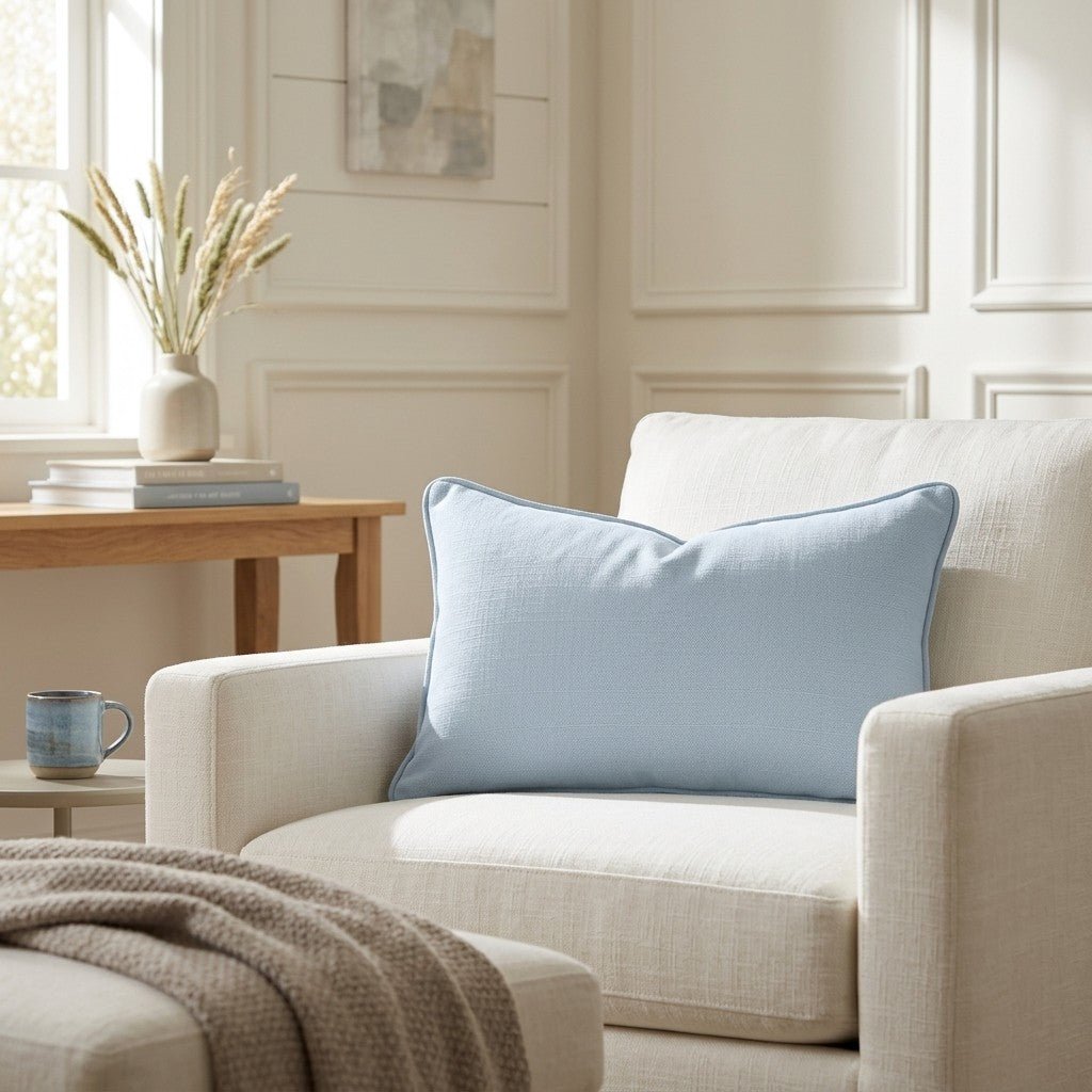 Juliet's Garden Robin Blue Throw Pillow - Lemon Park