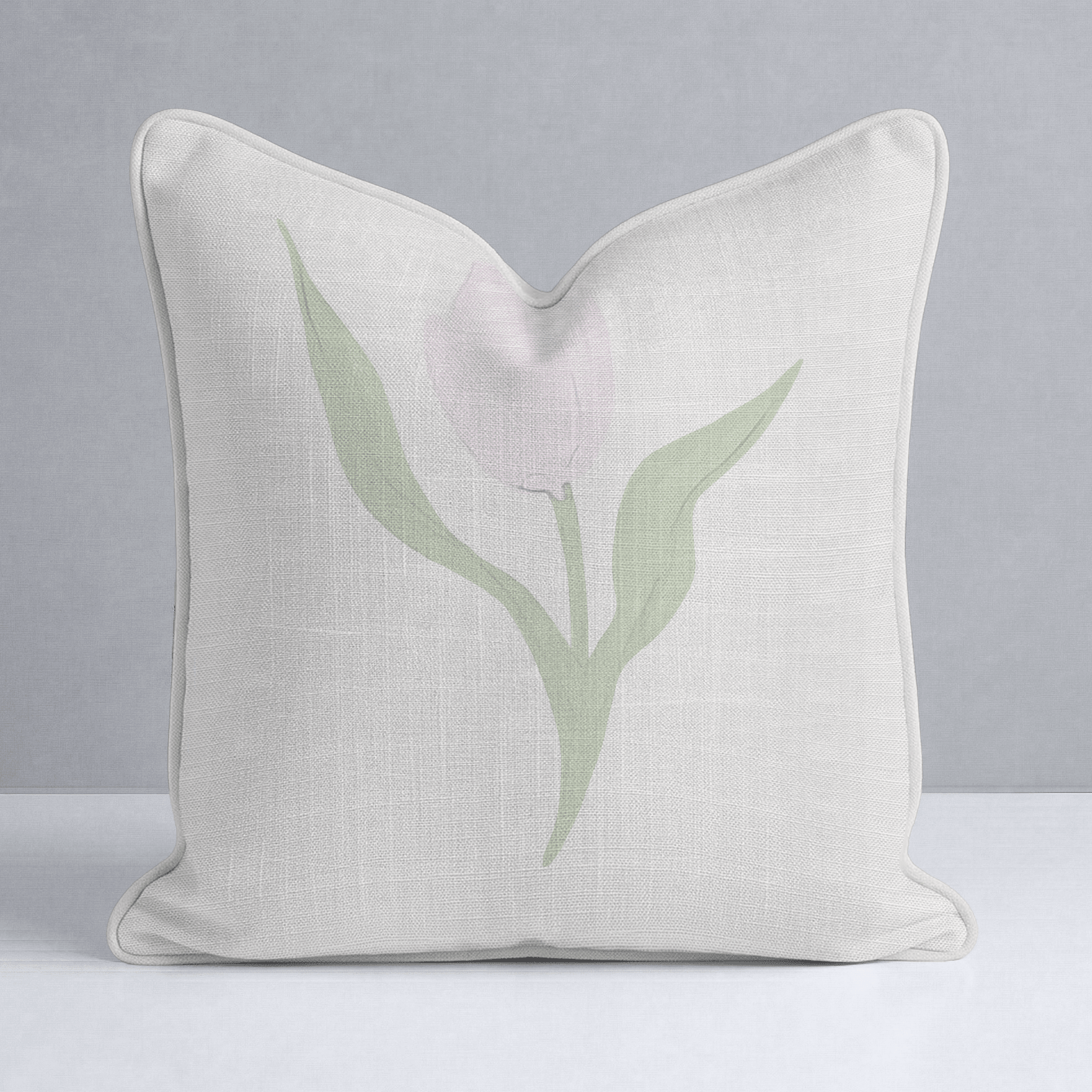 Juliet's Garden Sand Tulip Throw Pillow - Lemon Park