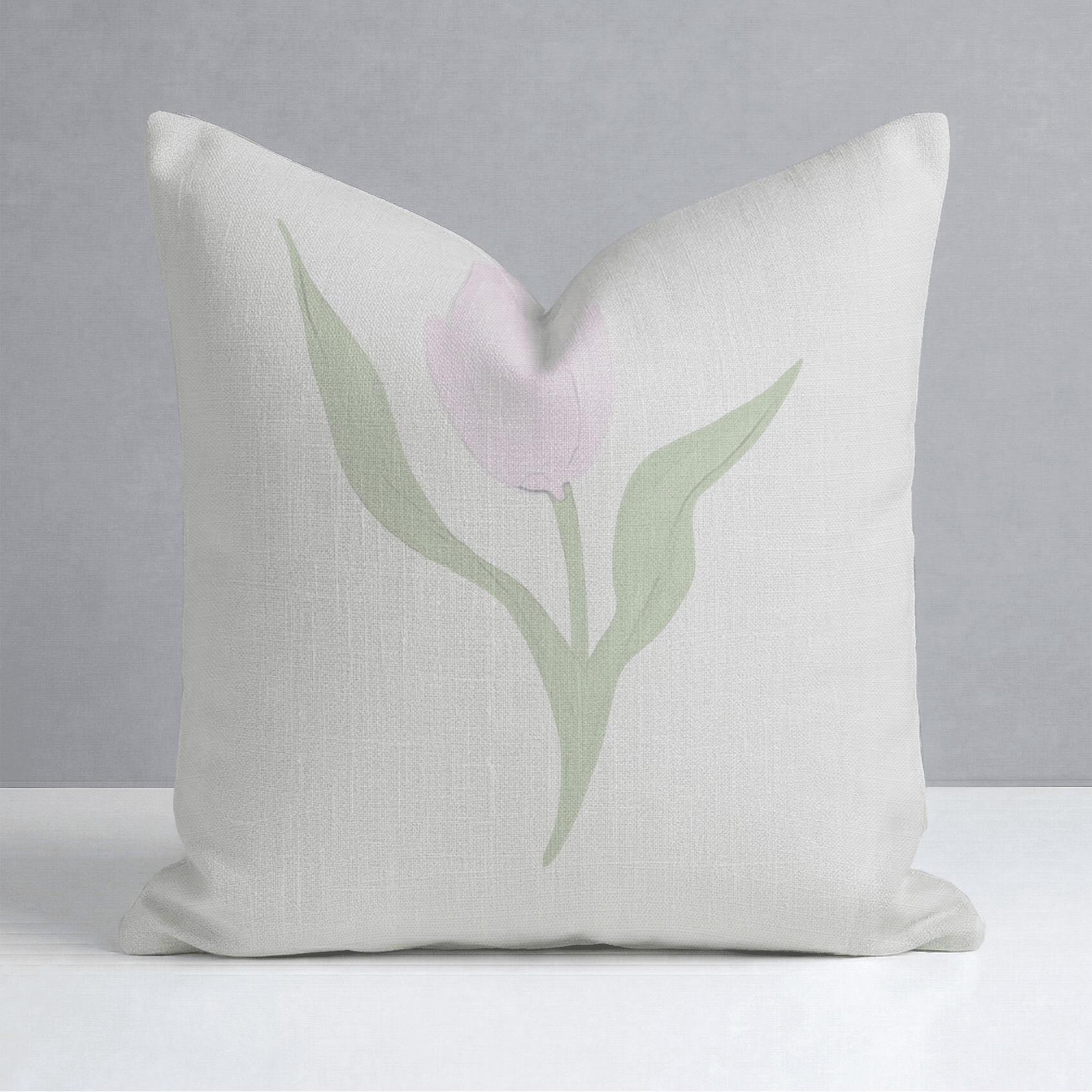 Juliet's Garden Sand Tulip Throw Pillow - Lemon Park