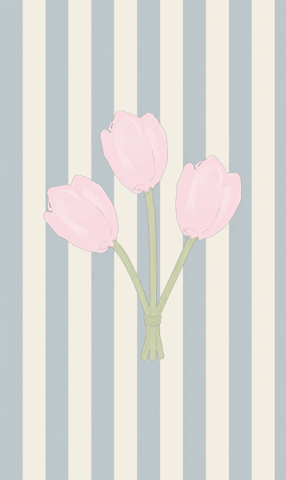 Juliet's Garden Tulip Stripe Study - Tapestry - Lemon Park