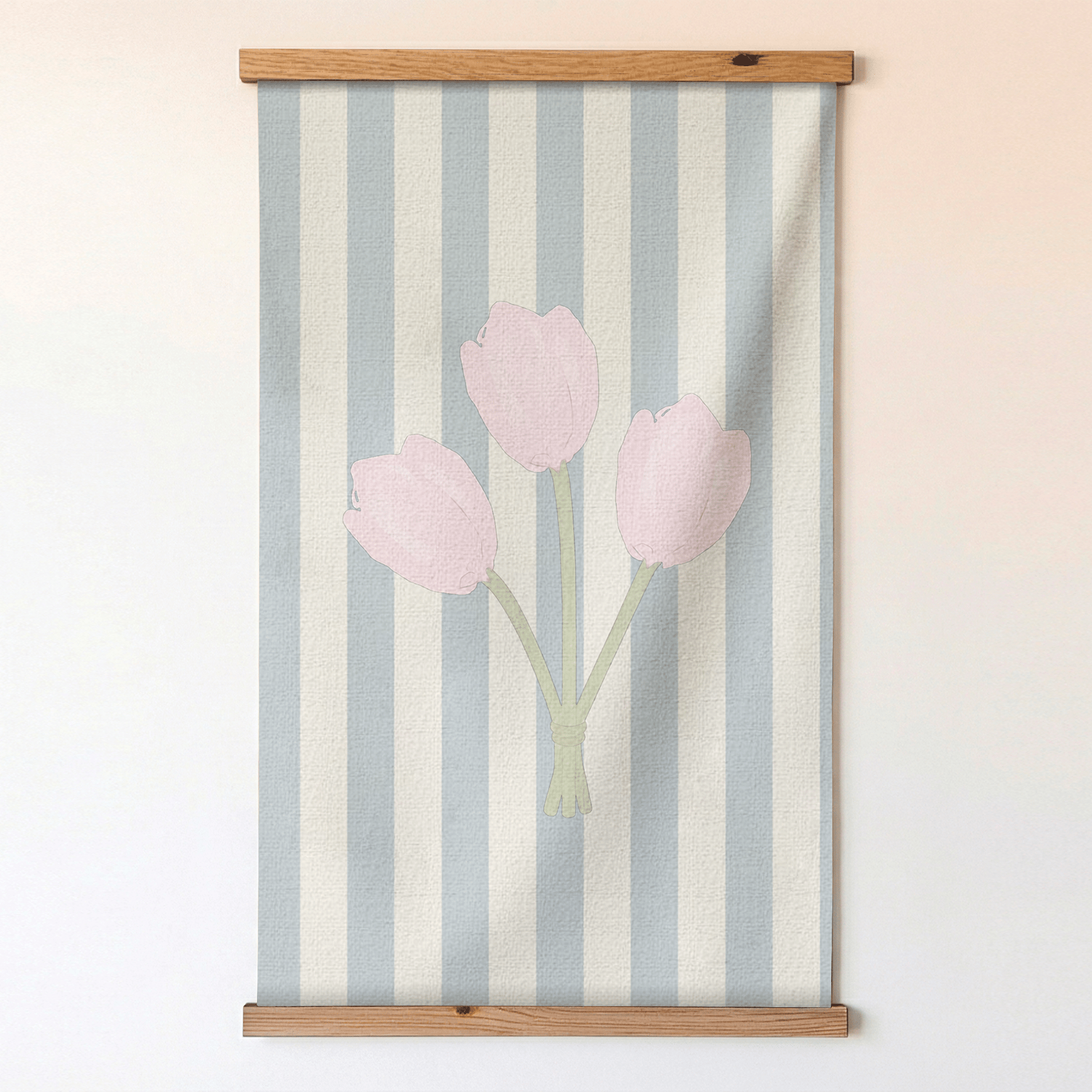Juliet's Garden Tulip Stripe Study - Tapestry - Lemon Park