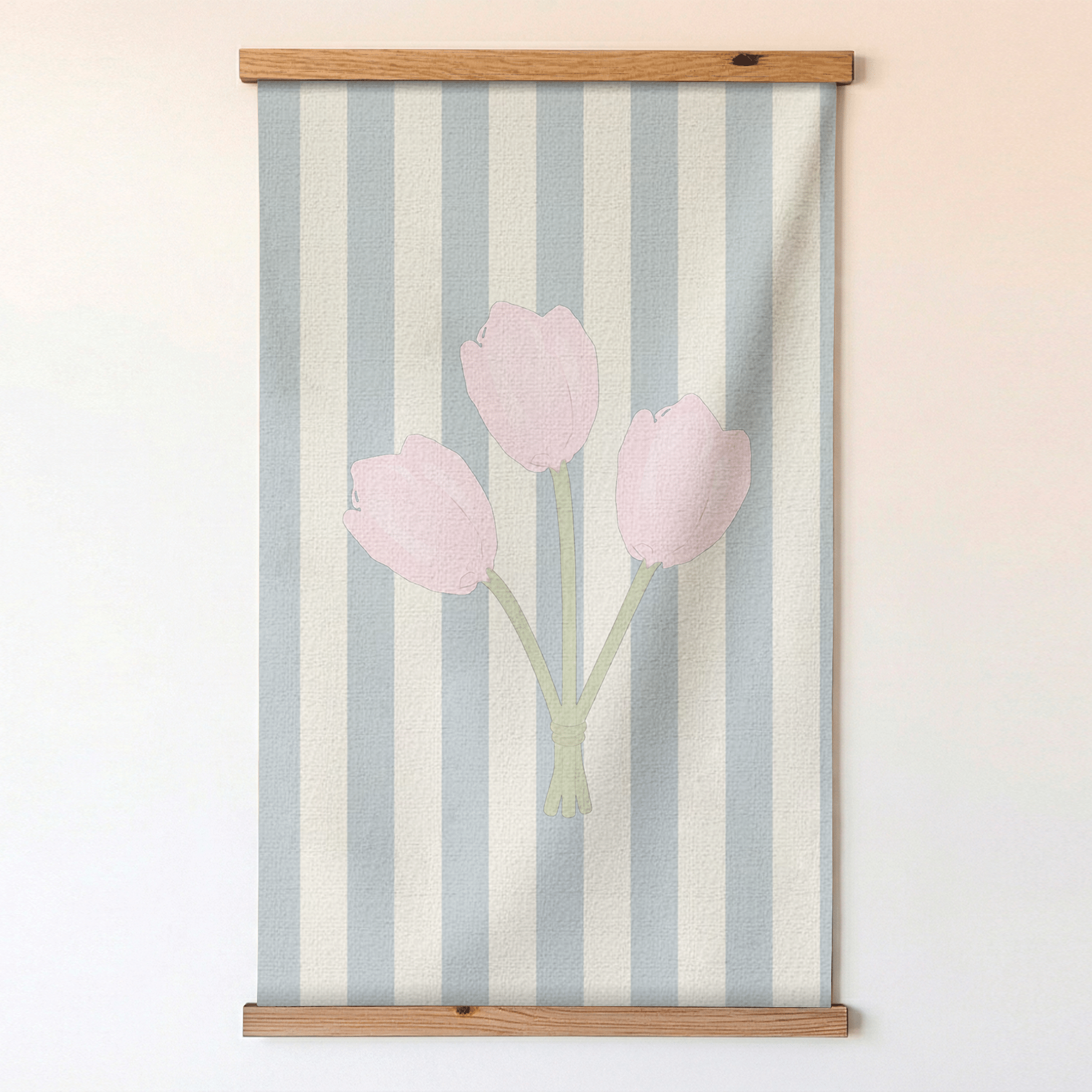 Juliet's Garden Tulip Stripe Study - Tapestry - Lemon Park