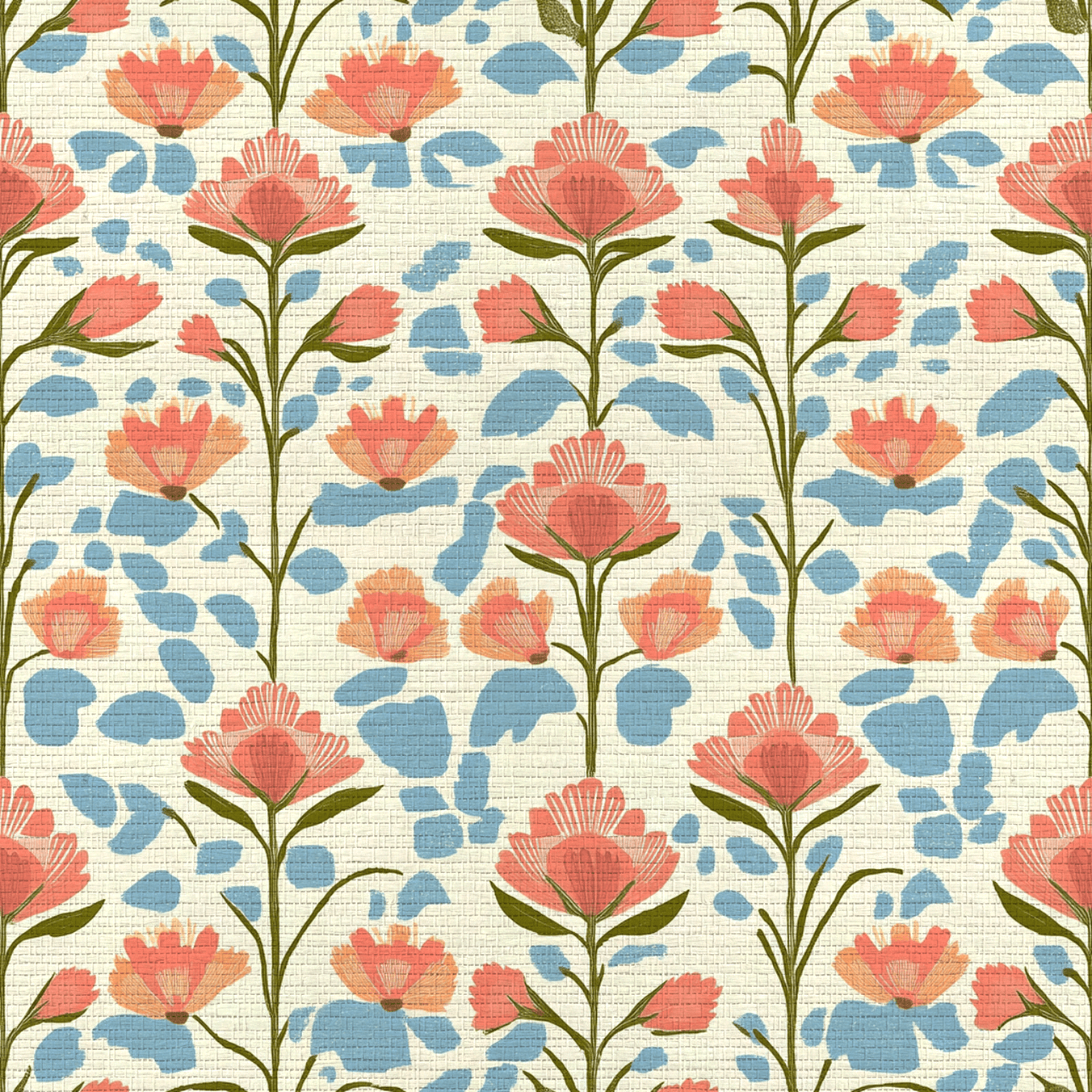 June In Bloom Faux Grasscloth Wallpaper - Lemon Park