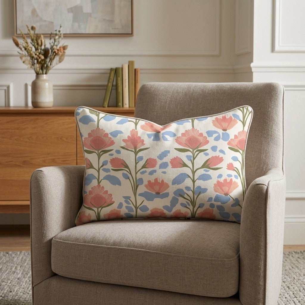 June In Bloom Throw Pillow - Lemon Park