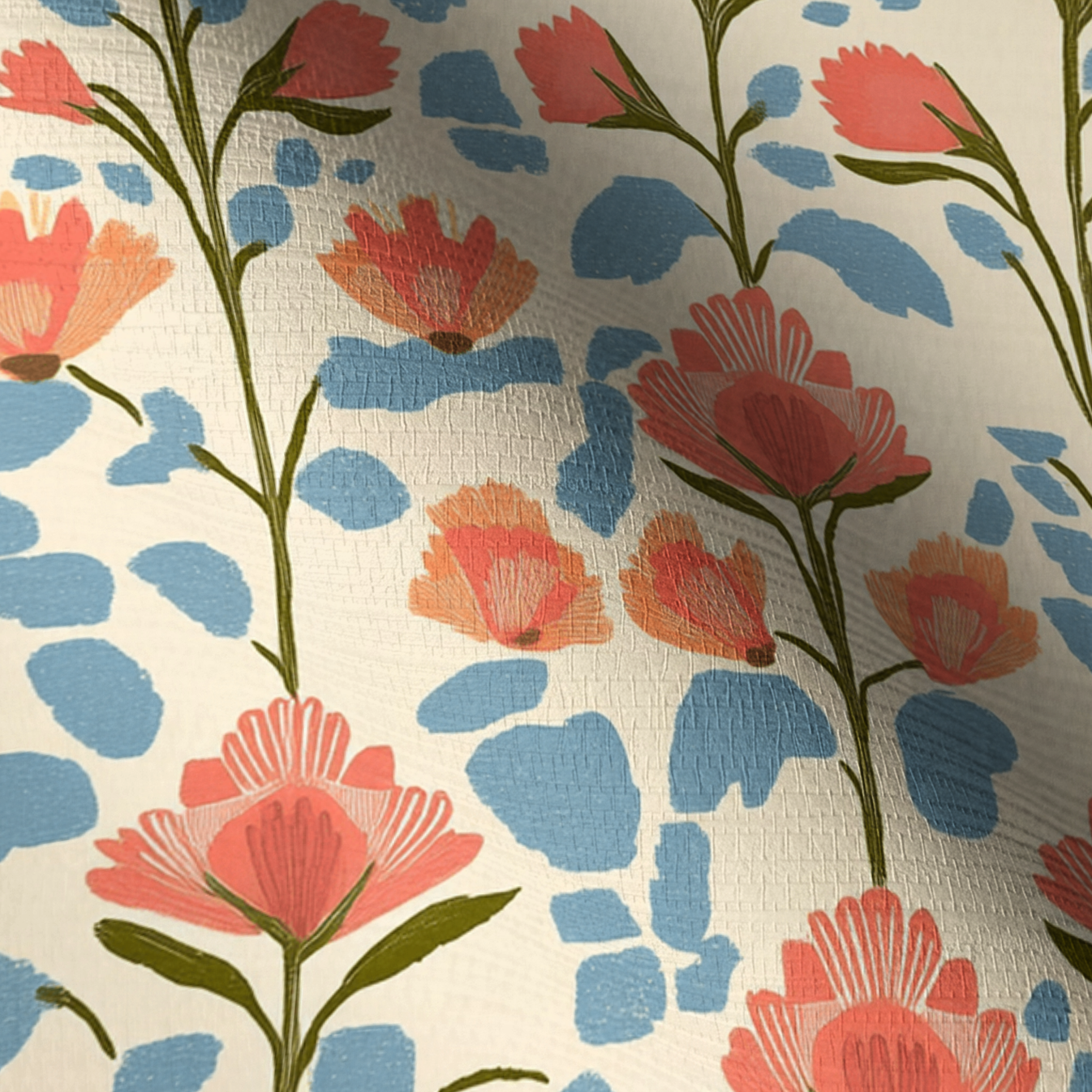 June In Bloom Faux Grasscloth Wallpaper