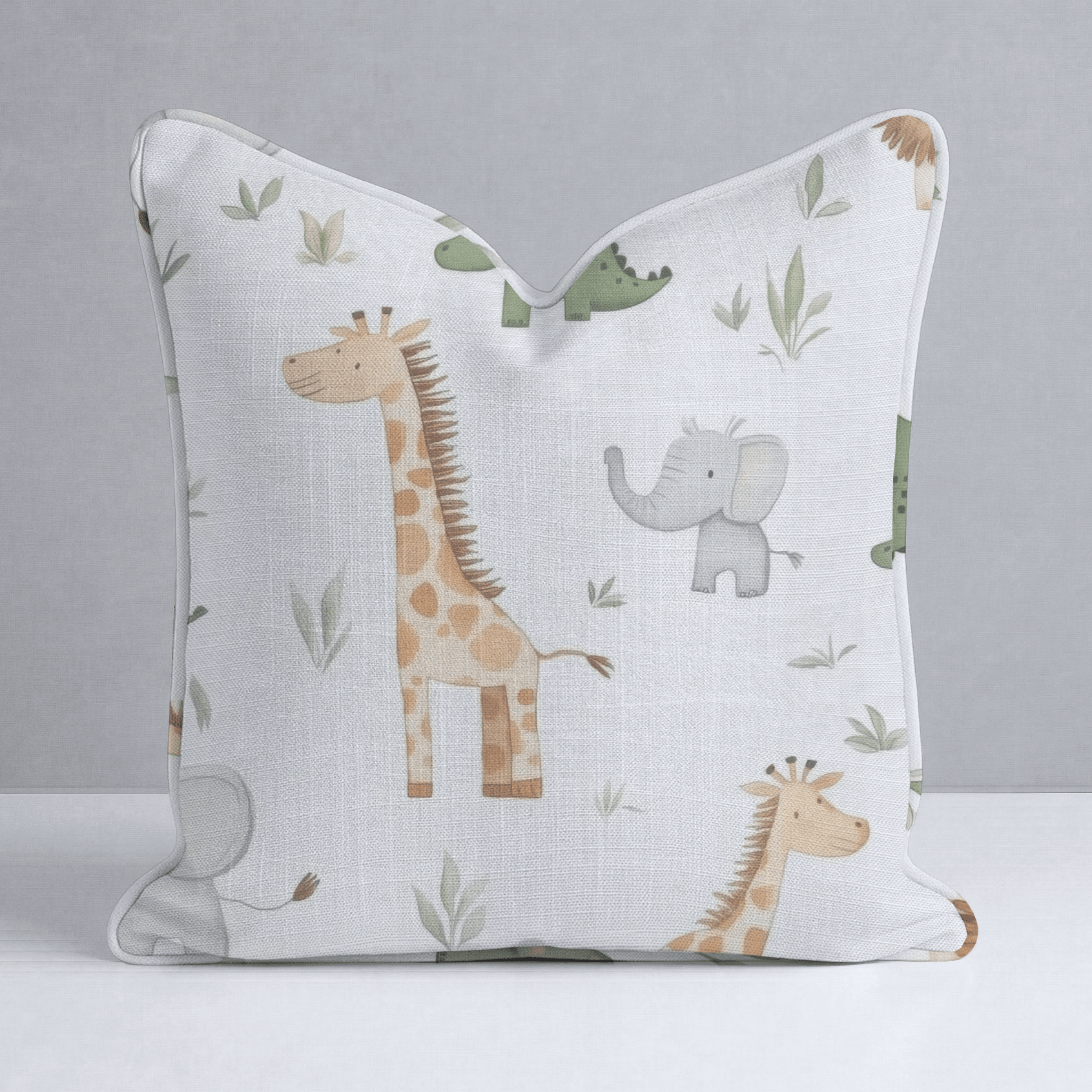 Jungle Friends Throw Pillow - Lemon Park