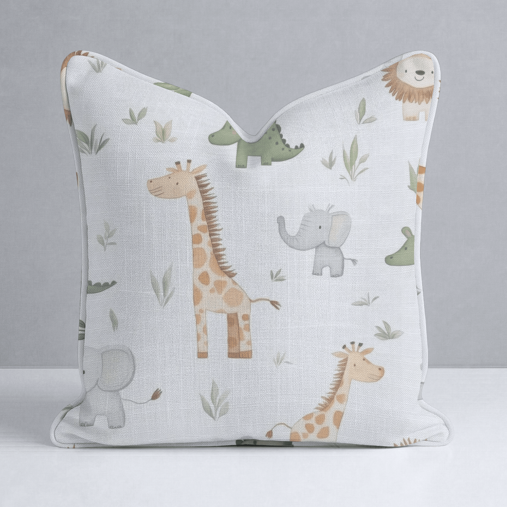 Jungle Friends Throw Pillow - Lemon Park