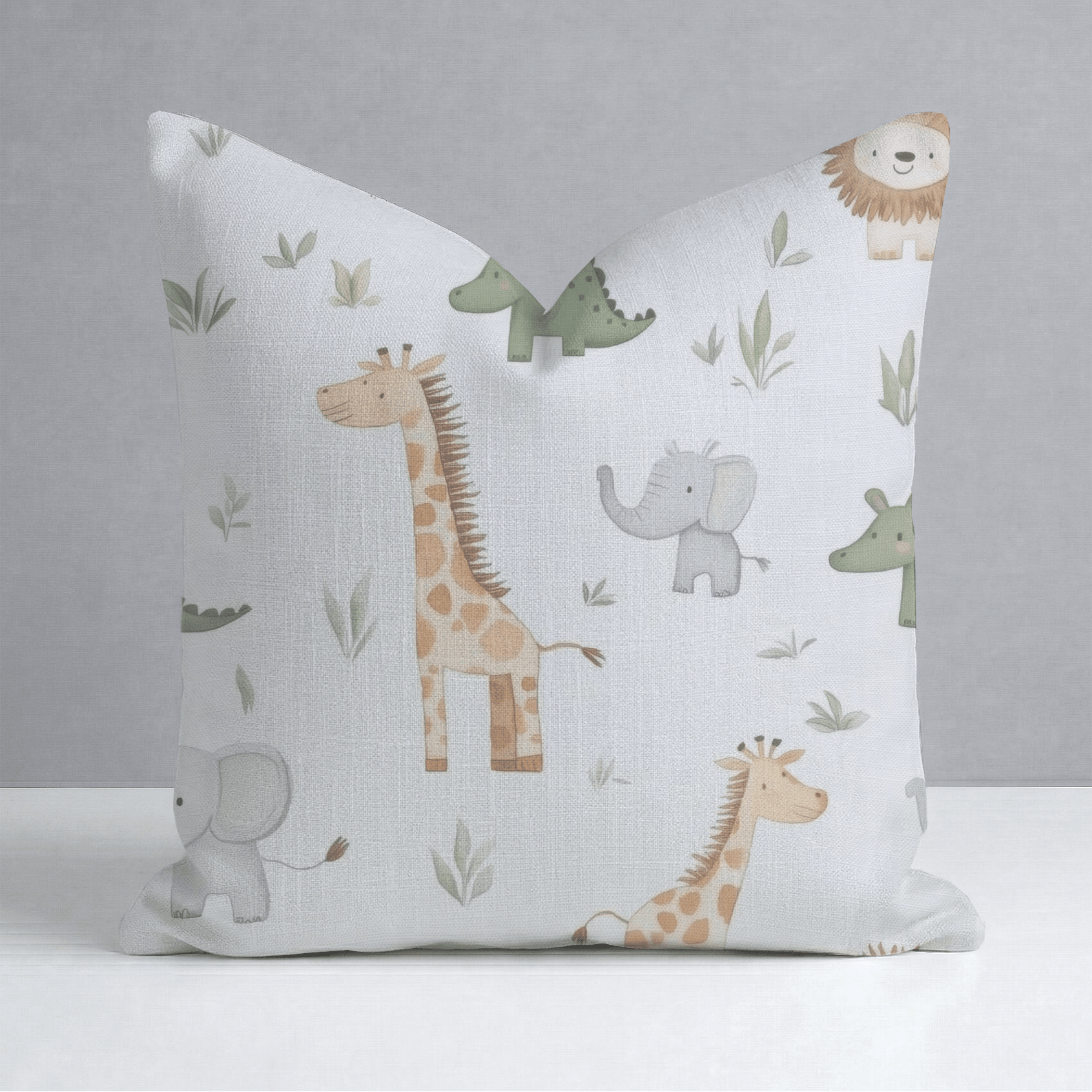 Jungle Friends Throw Pillow - Lemon Park