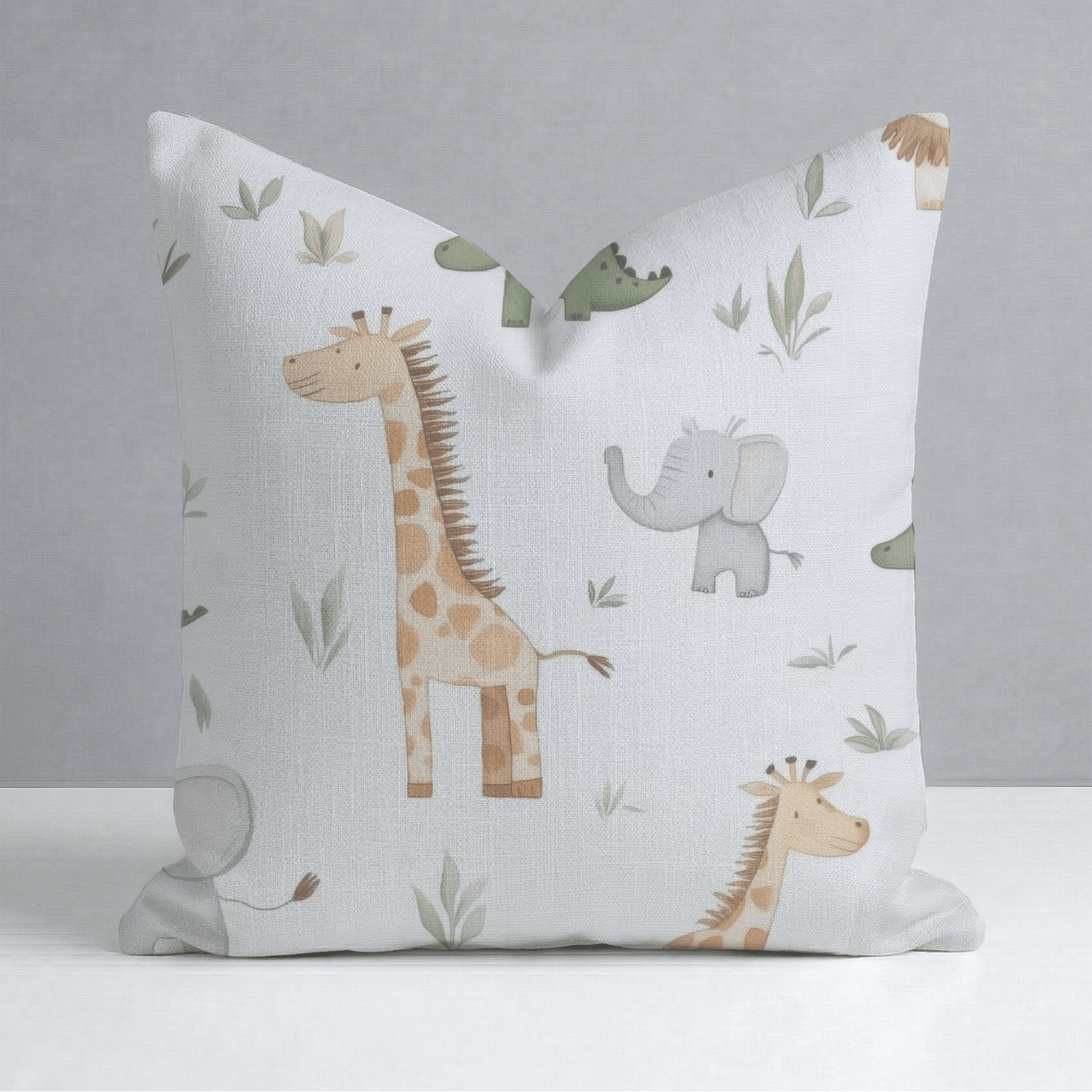 Jungle Friends Throw Pillow - Lemon Park