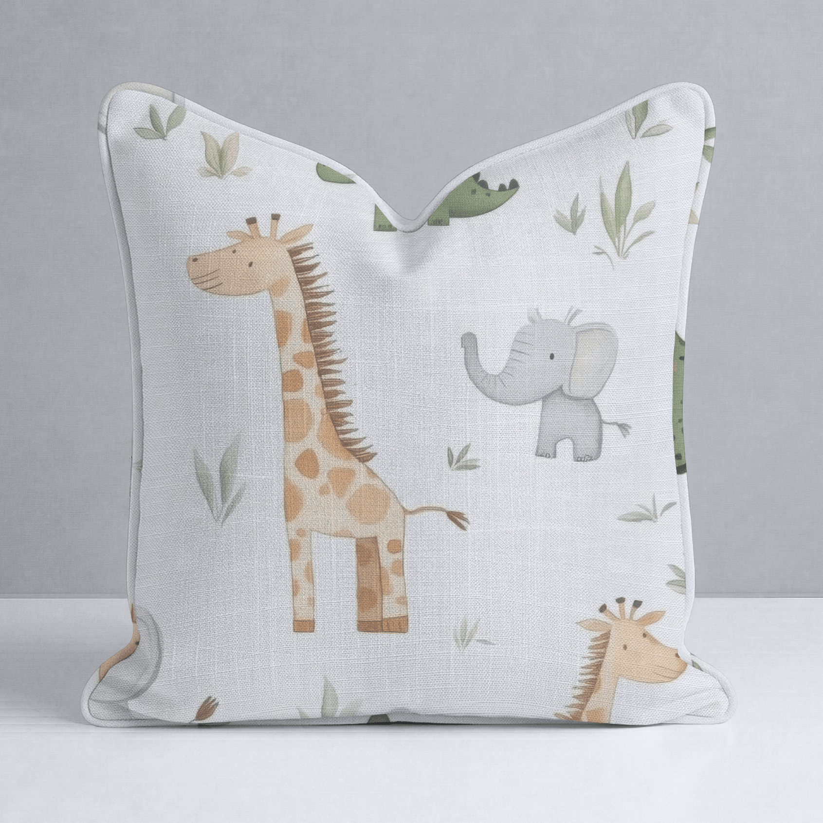 Jungle Friends Throw Pillow - Lemon Park