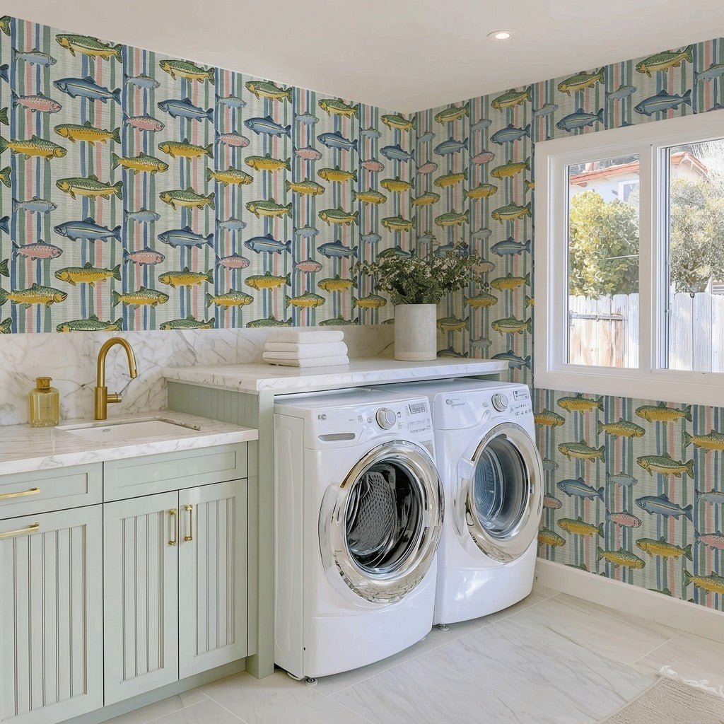 Kacey Faux Grasscloth Wallpaper - Lemon Park