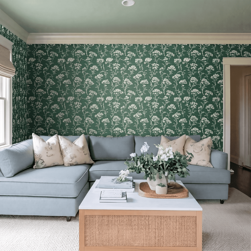 Katie Jay Faux Grasscloth Wallpaper - Lemon Park