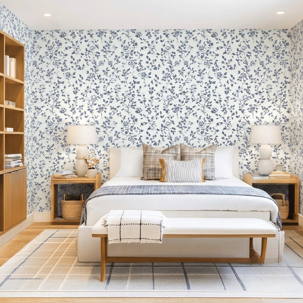 Katie Liz Faux Grasscloth Wallpaper - Lemon Park