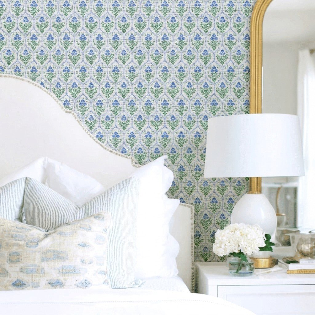 Keepsake Garden Faux Grasscloth Wallpaper - Lemon Park