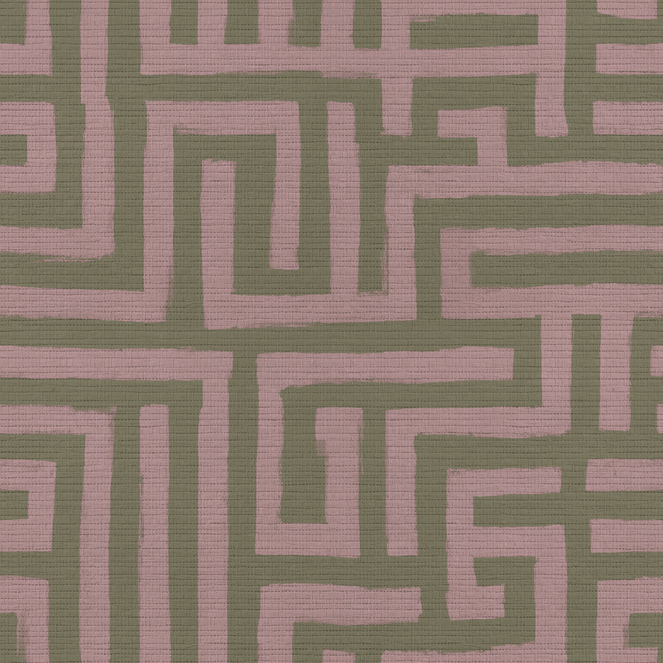 Kensington Maze Faux Grasscloth Wallpaper - Lemon Park