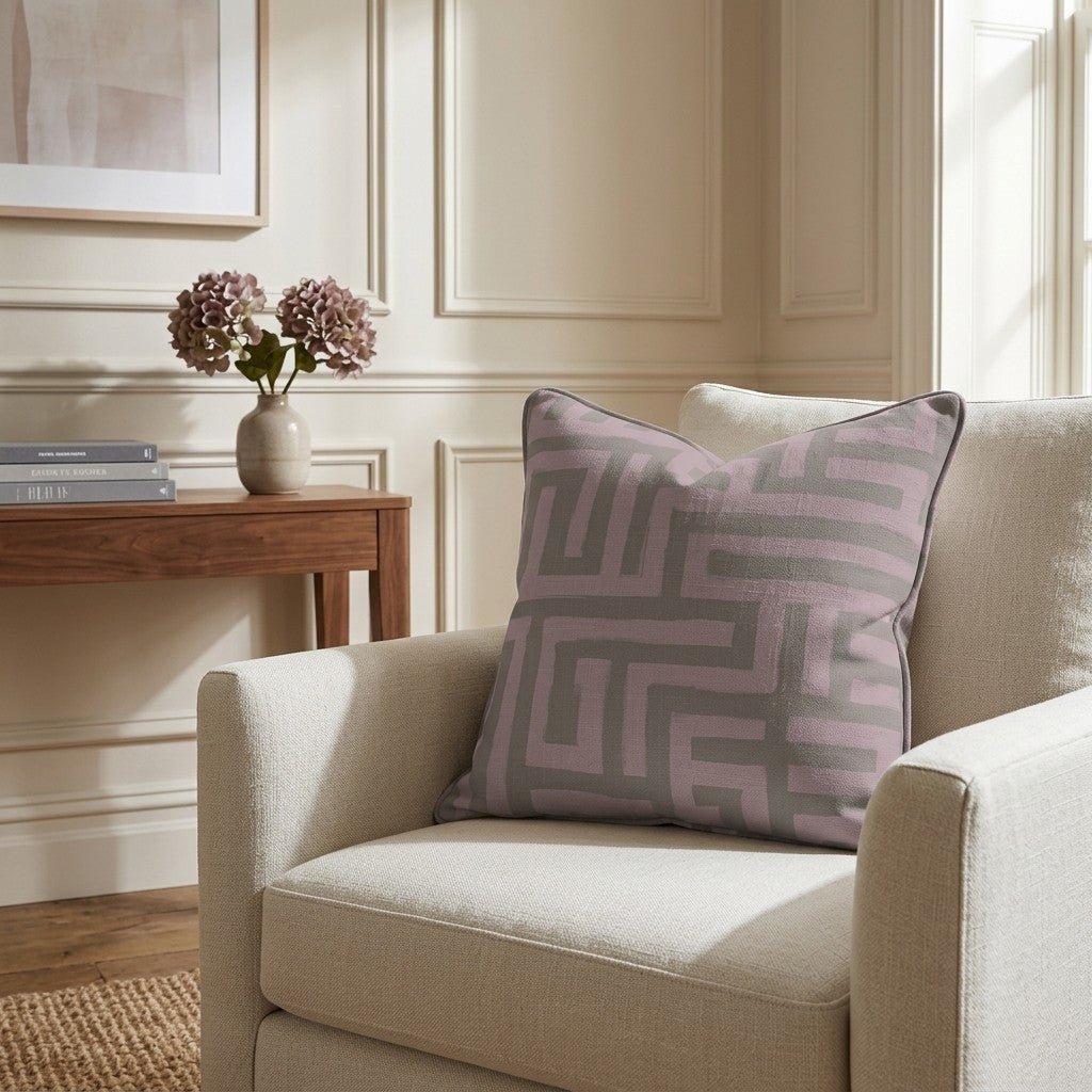 Kensington Maze Throw Pillow - Lemon Park