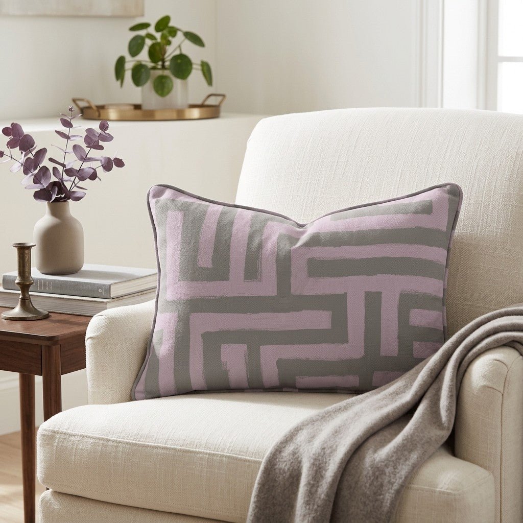 Kensington Maze Throw Pillow - Lemon Park